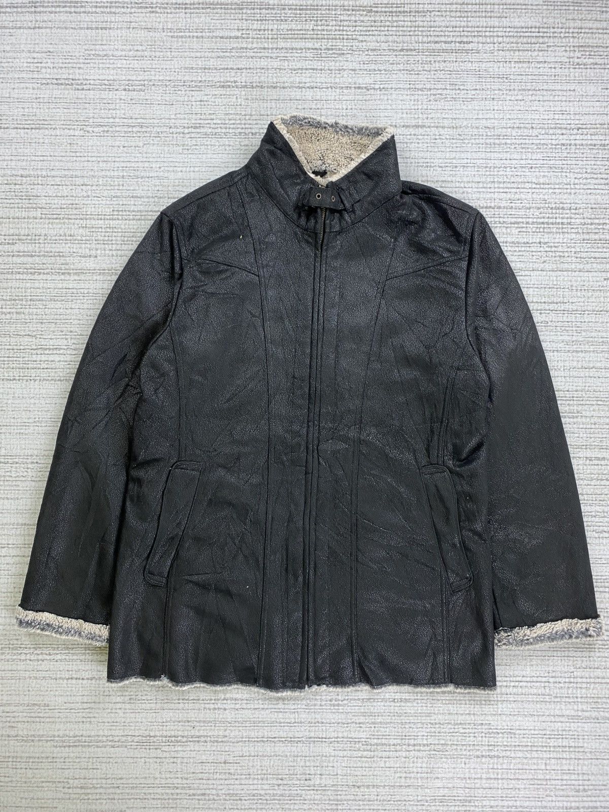 Designer × Vintage Vintage Christian Orani Lined Sherpa Suede Leather Jacket Size US M / EU 48-50 / 2 - 1 Thumbnail