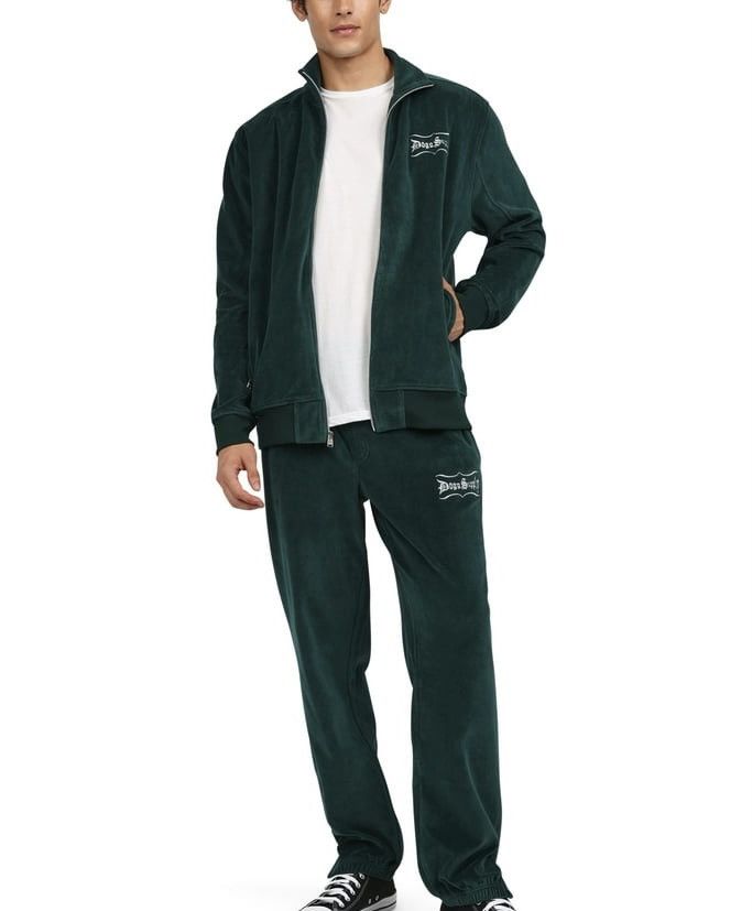 Snoop Dogg Dogg Supply x Snoop Dogg Mens Emerald Velour Track Jacket S Size US S / EU 44-46 / 1 - 13 Thumbnail