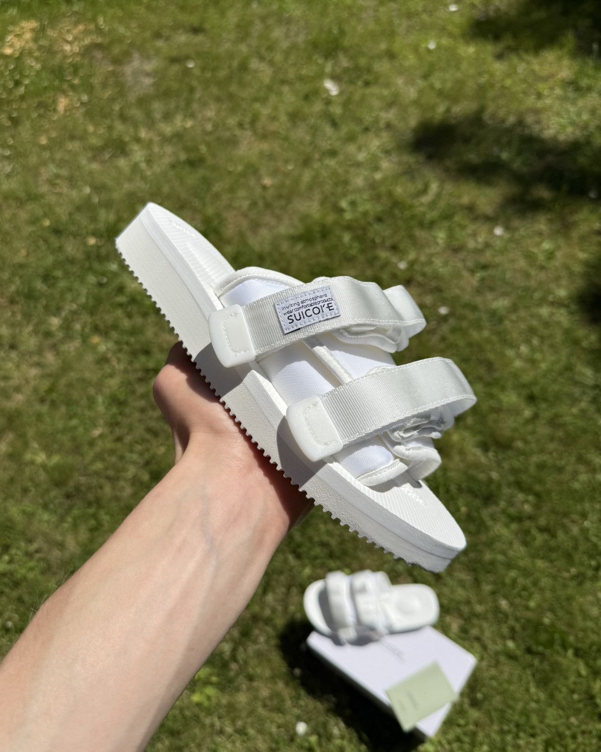 Designer Suicoke Moto Cab OG-056 White Slides Sandals Size US 6 / IT 36 - 3 Thumbnail