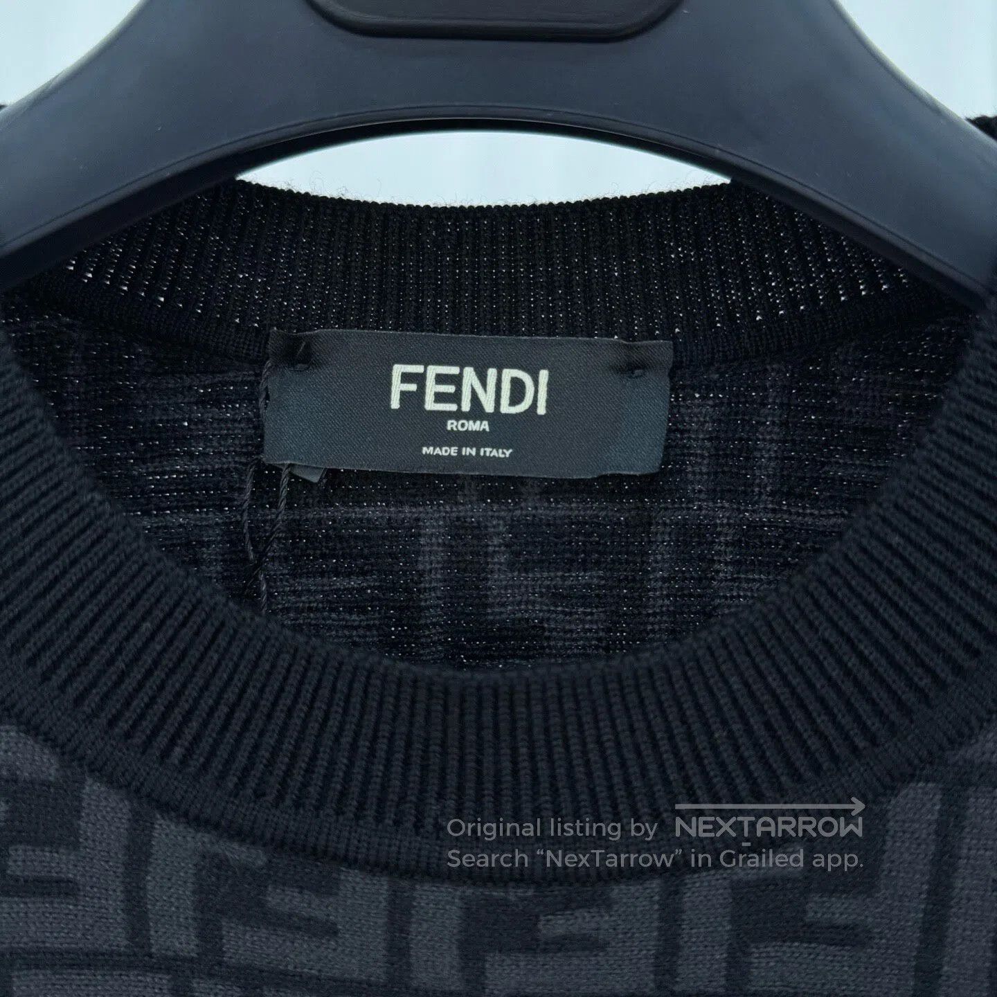 Fendi FENDI Monogram All-Over Print Color-Block Knit Sweater| Size US S / EU 44-46 / 1 - 5 Thumbnail