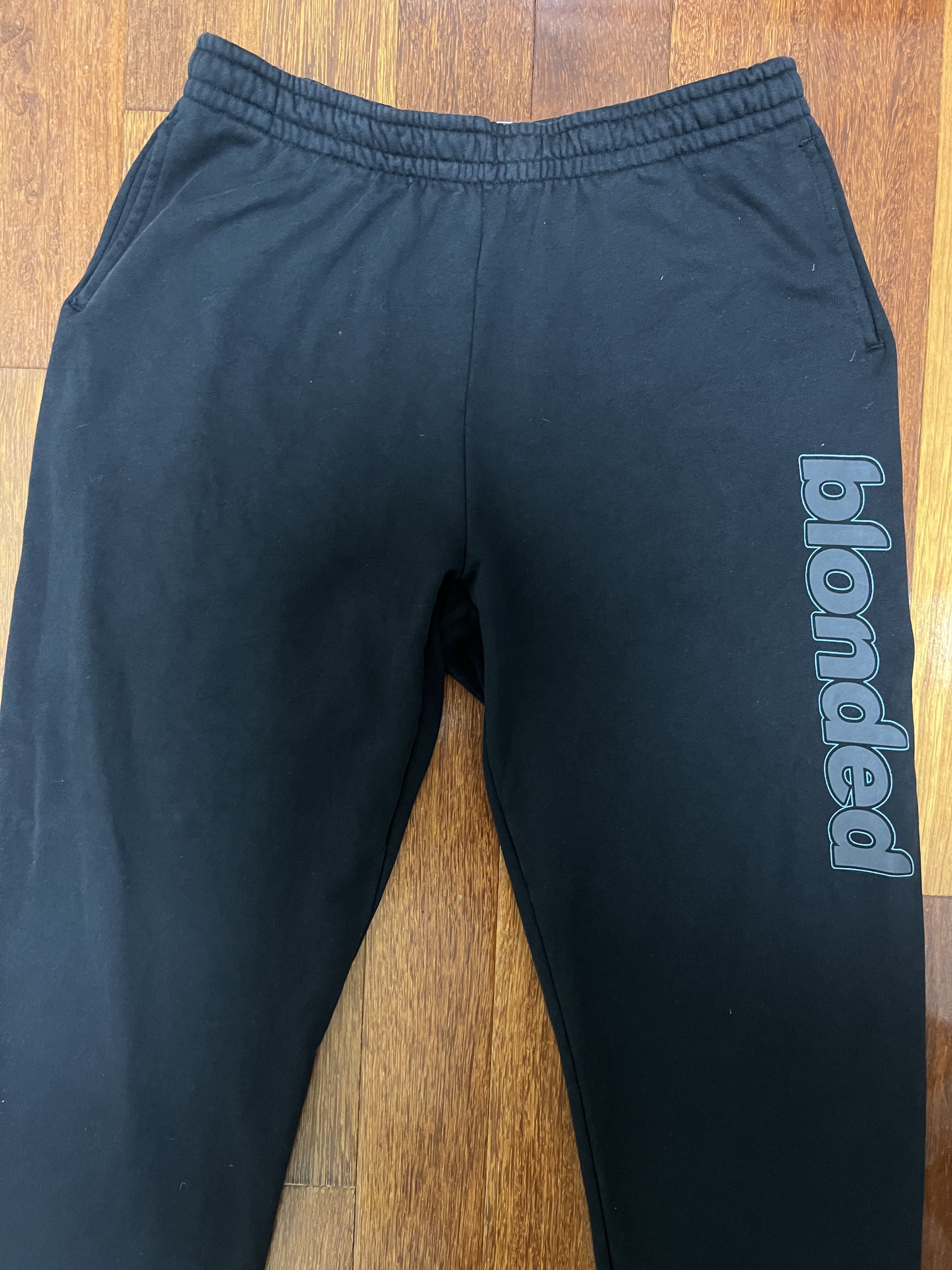 Frank Ocean 💚 2020 Frank Ocean Blonded Logo Sweatpants Black Large NEW Size US 34 / EU 50 - 4 Thumbnail