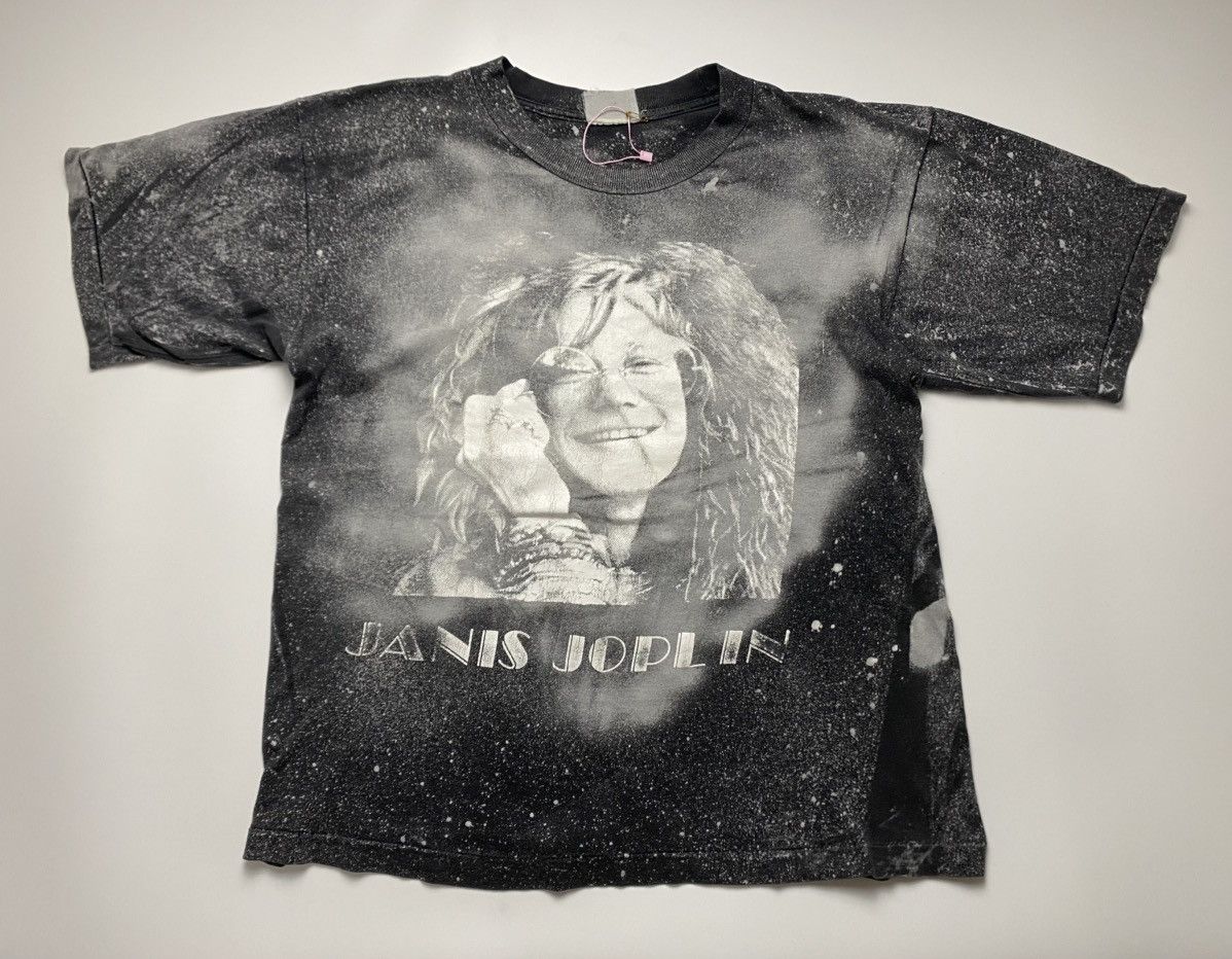 Band Tees Rare Vintage 90s Janis Joplin Acid wash tee Size US XL / EU 56 / 4 - 1 Thumbnail