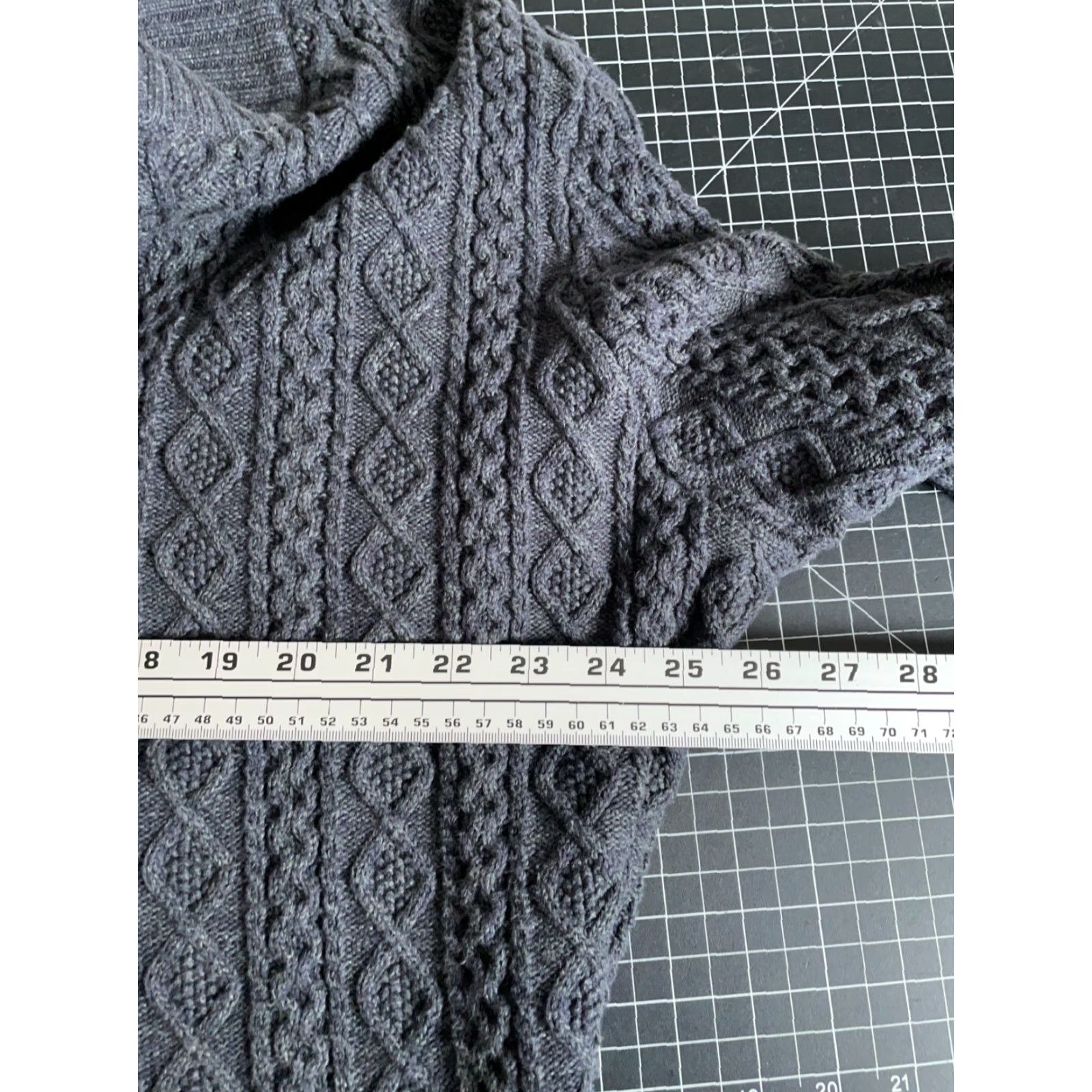 Carbon2Cobalt Carbon2Cobalt Sherpa Collar Sweater Men's XL Gray 1/4 Zip Cable Knit Top Pullover Fashion Casual Vintage: No Size US XL / EU 56 / 4 - 5 Thumbnail