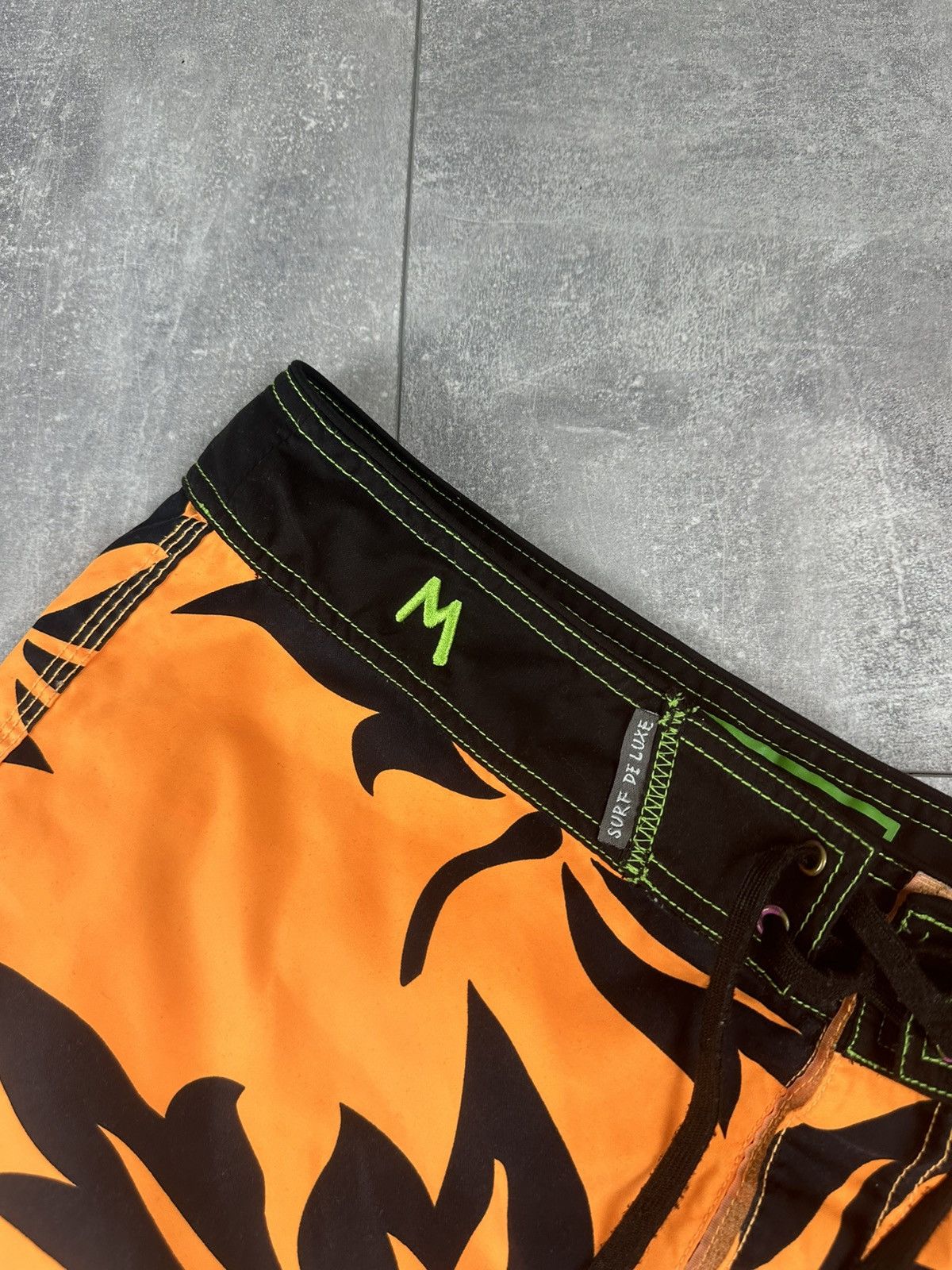 Mambo Mambo Surf Orange Board Short Floral Overprint Y2K Size US 32 / EU 48 - 7 Thumbnail