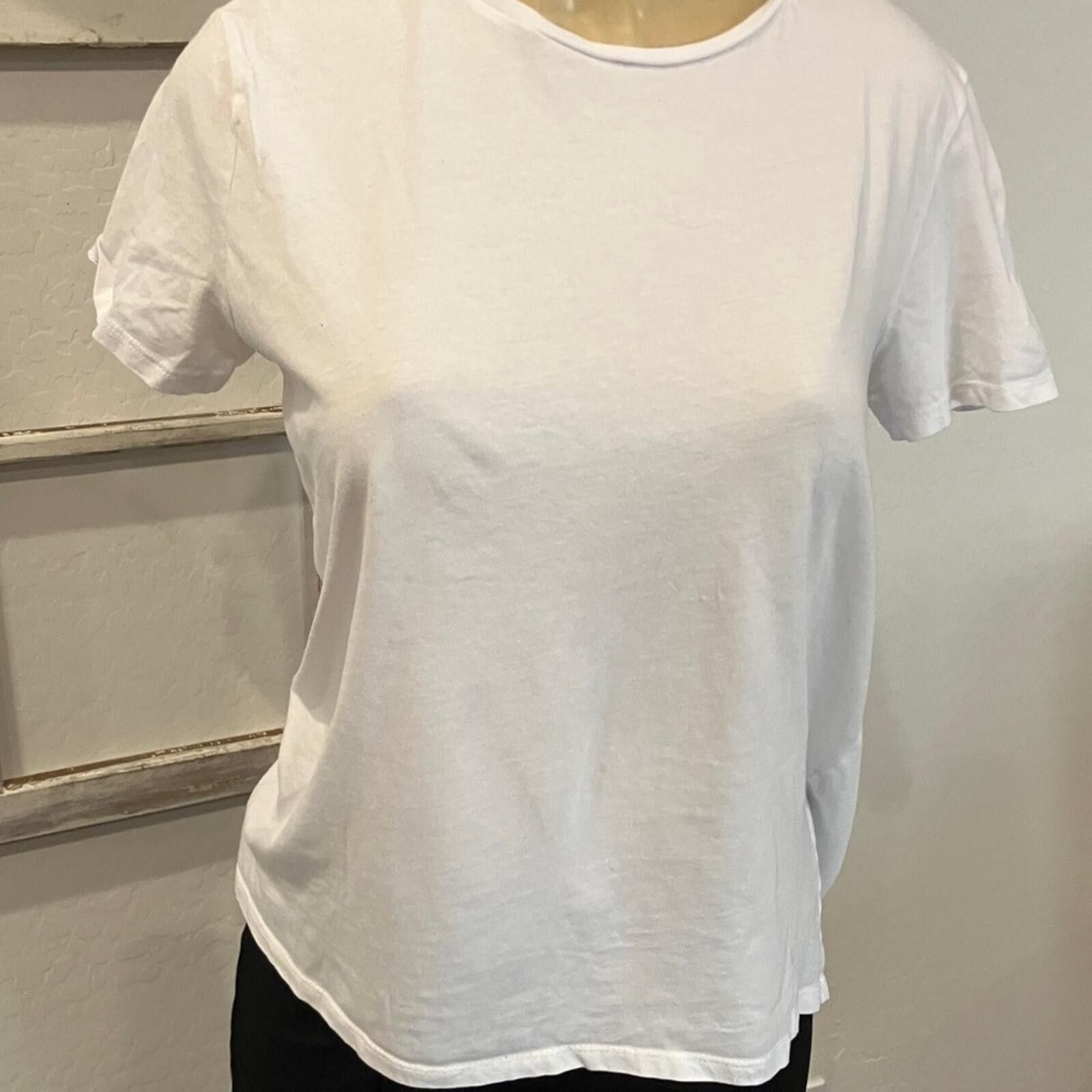 Zara Zara White Short Sleeve Tee Size S / US 4 / IT 40 - 3 Thumbnail