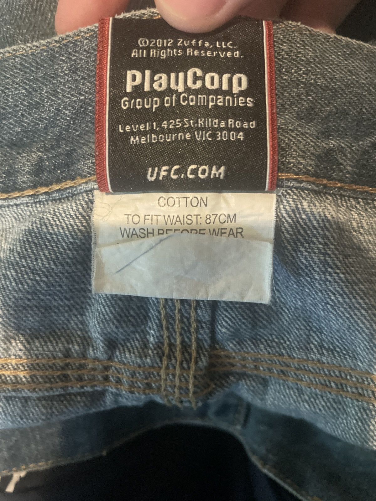 UFC Baggy denim shorts with UFC logo print Size US 34 / EU 50 - 4 Thumbnail