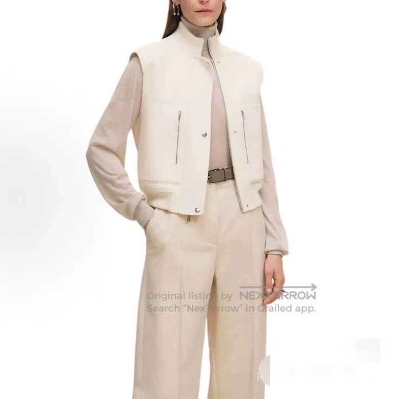 Hermes Hermes 25 Fall/Winter White Cashmere Vest Jacket Size XS / US 0-2 / IT 36-38 - 2 Thumbnail