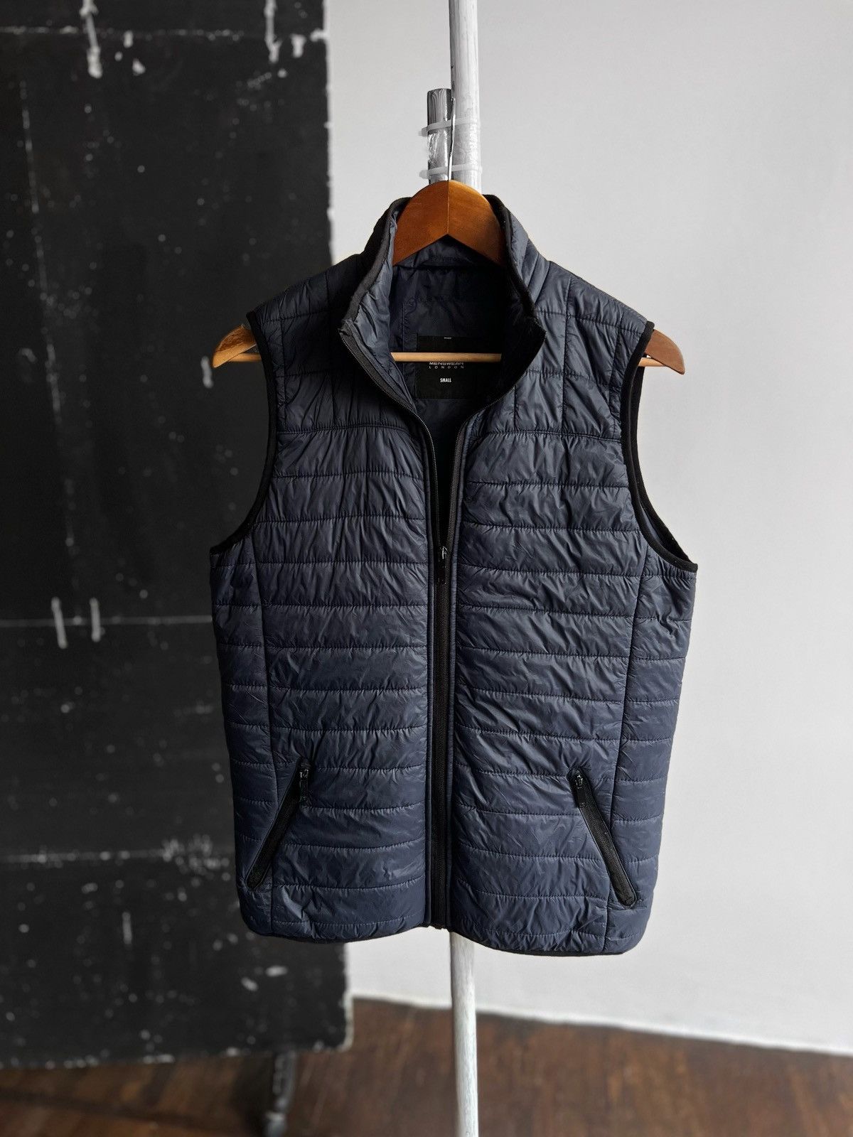 Burton × Designer Burton Menswear London Blue Full Zip Vest Pockets Size US S / EU 44-46 / 1 - 1 Thumbnail