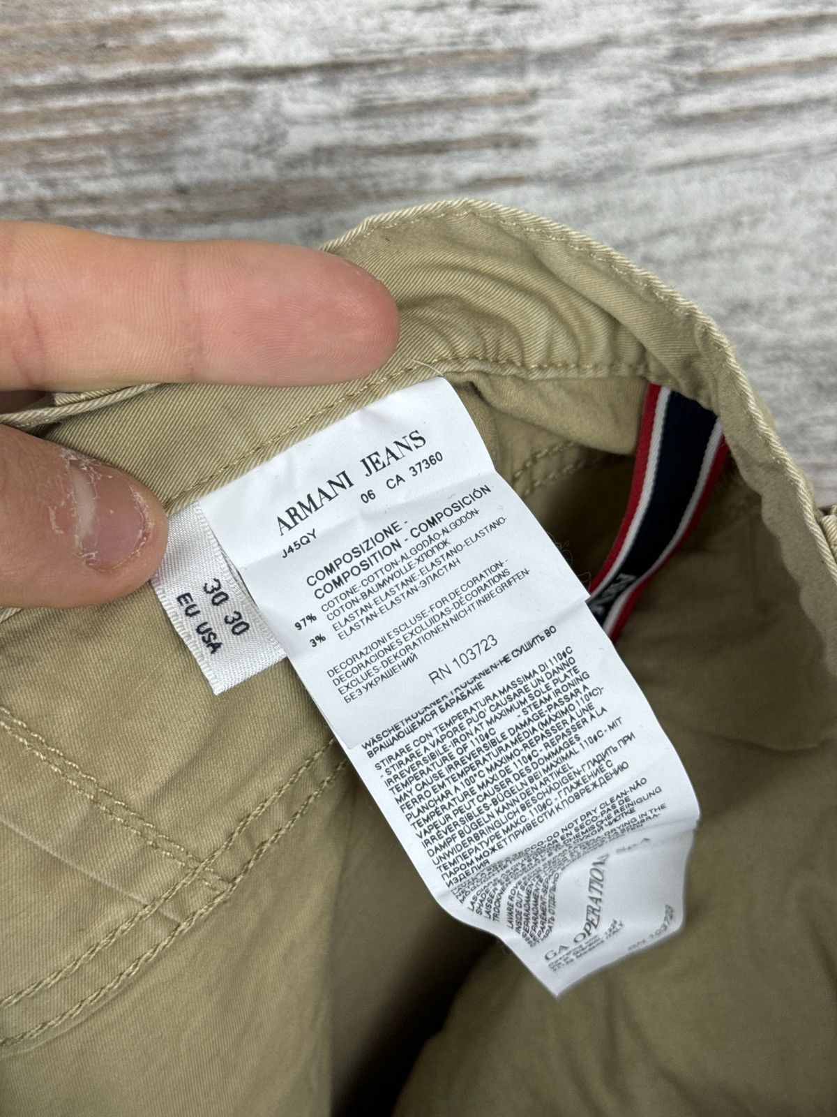 Armani Mens Armani jeans luxury pants metal logo chinos size 30 Size US 30 / EU 46 - 13 Thumbnail