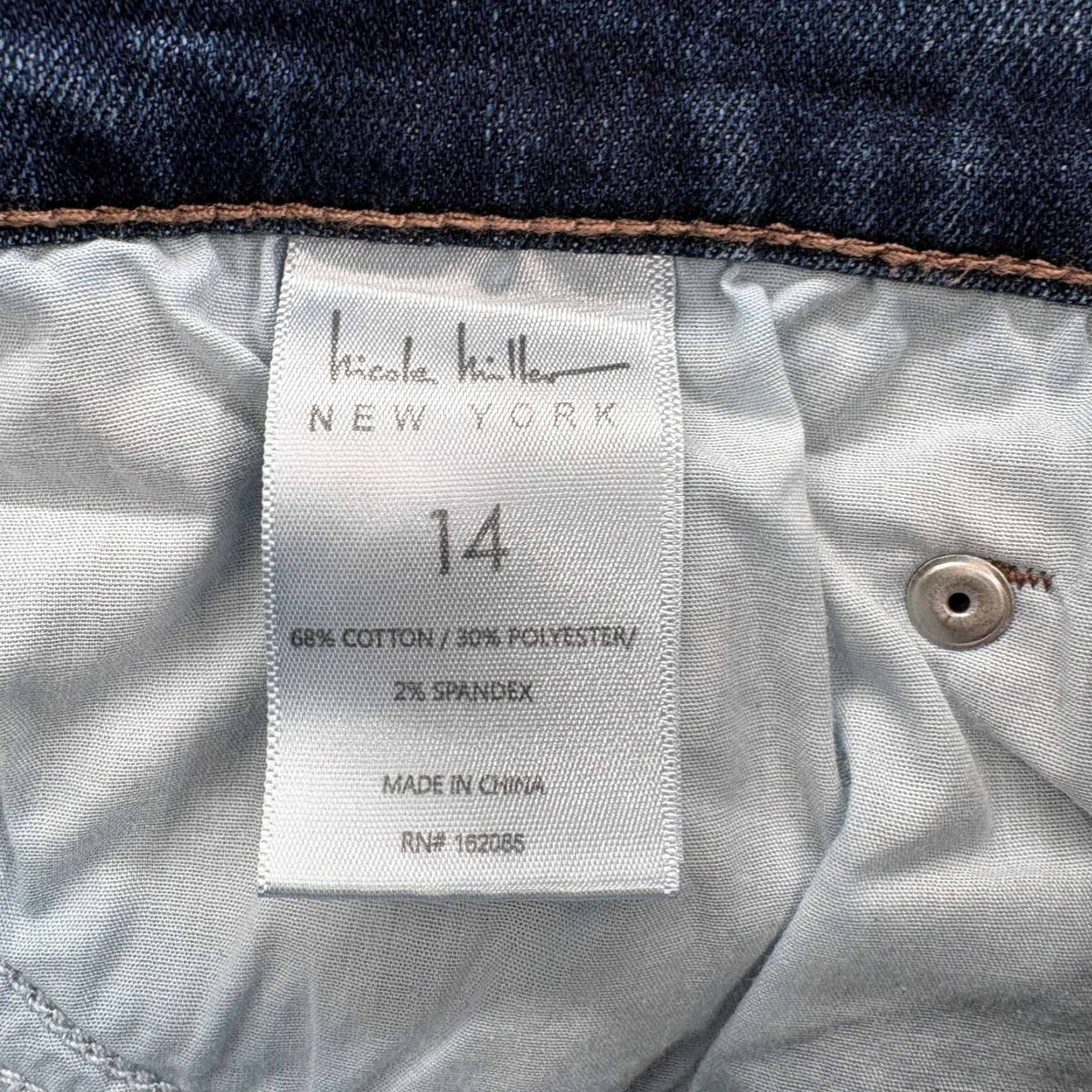 Nicole Miller Nicole Miller Jeans Women 14 Blue Medium Wash Bootcut Distressed Stretch 5-Pocket High Rise Casual Womens Size 36" / US 14 / IT 50 - 4 Thumbnail