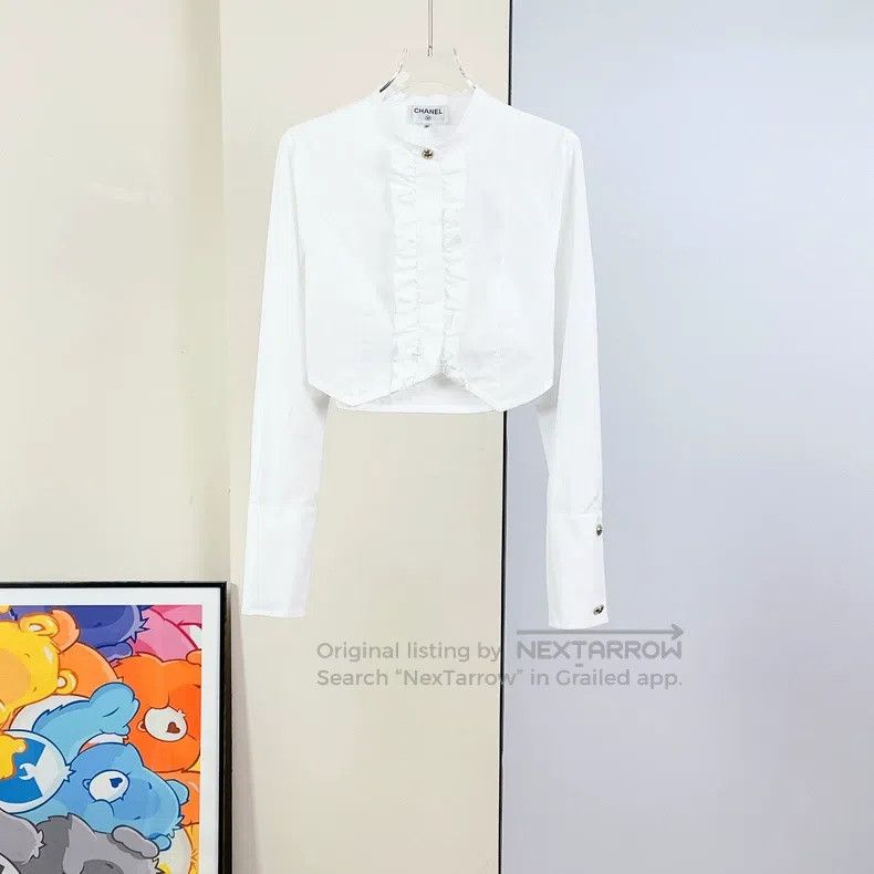 Chanel Chanel 20k equestrian series white wooden ear court shirt Size XS / US 0-2 / IT 36-38 - 2 Thumbnail