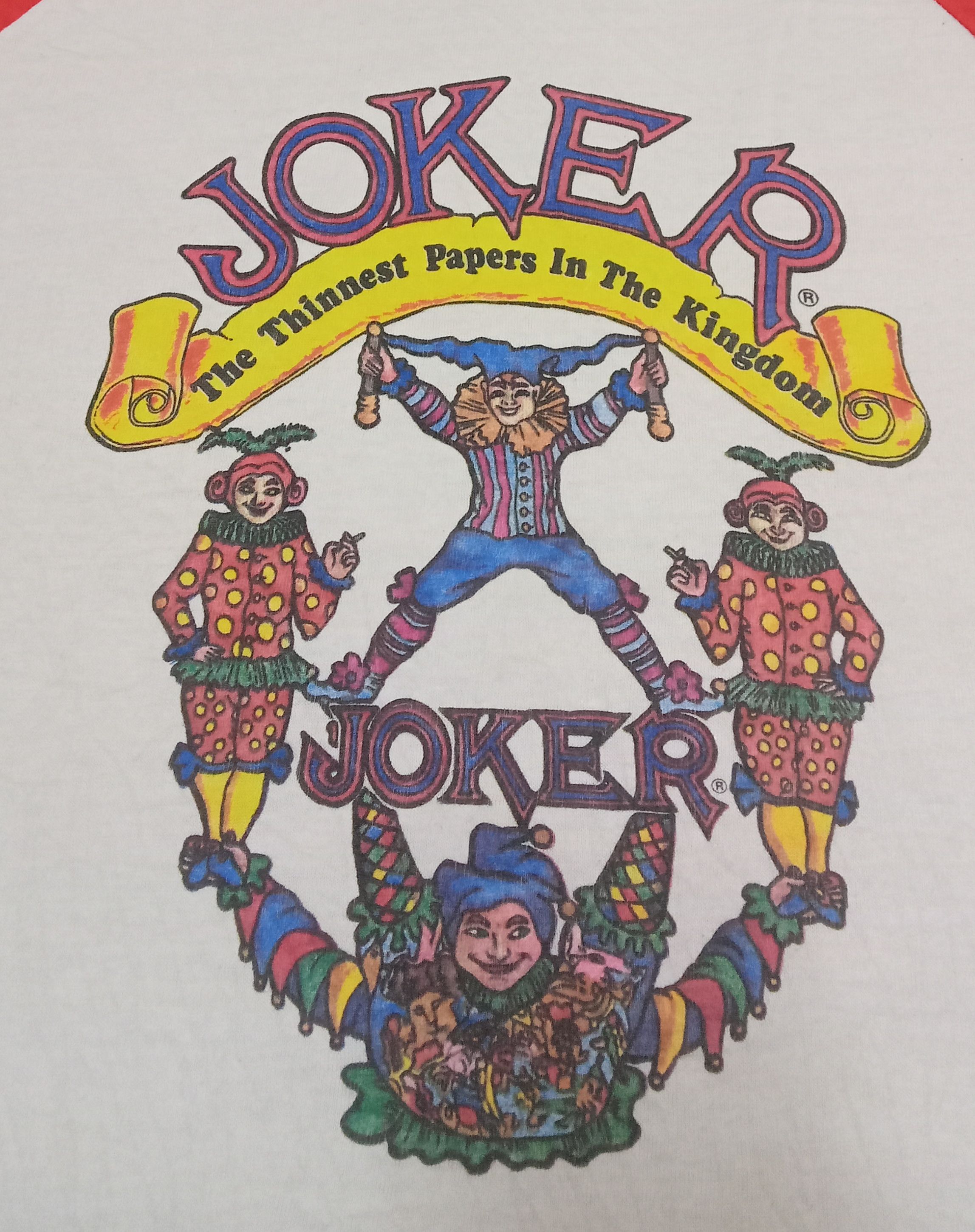 Vintage Vtg Rare Joker The Thinnest Papers In The Kingdom Raglan Size US M / EU 48-50 / 2 - 6 Thumbnail