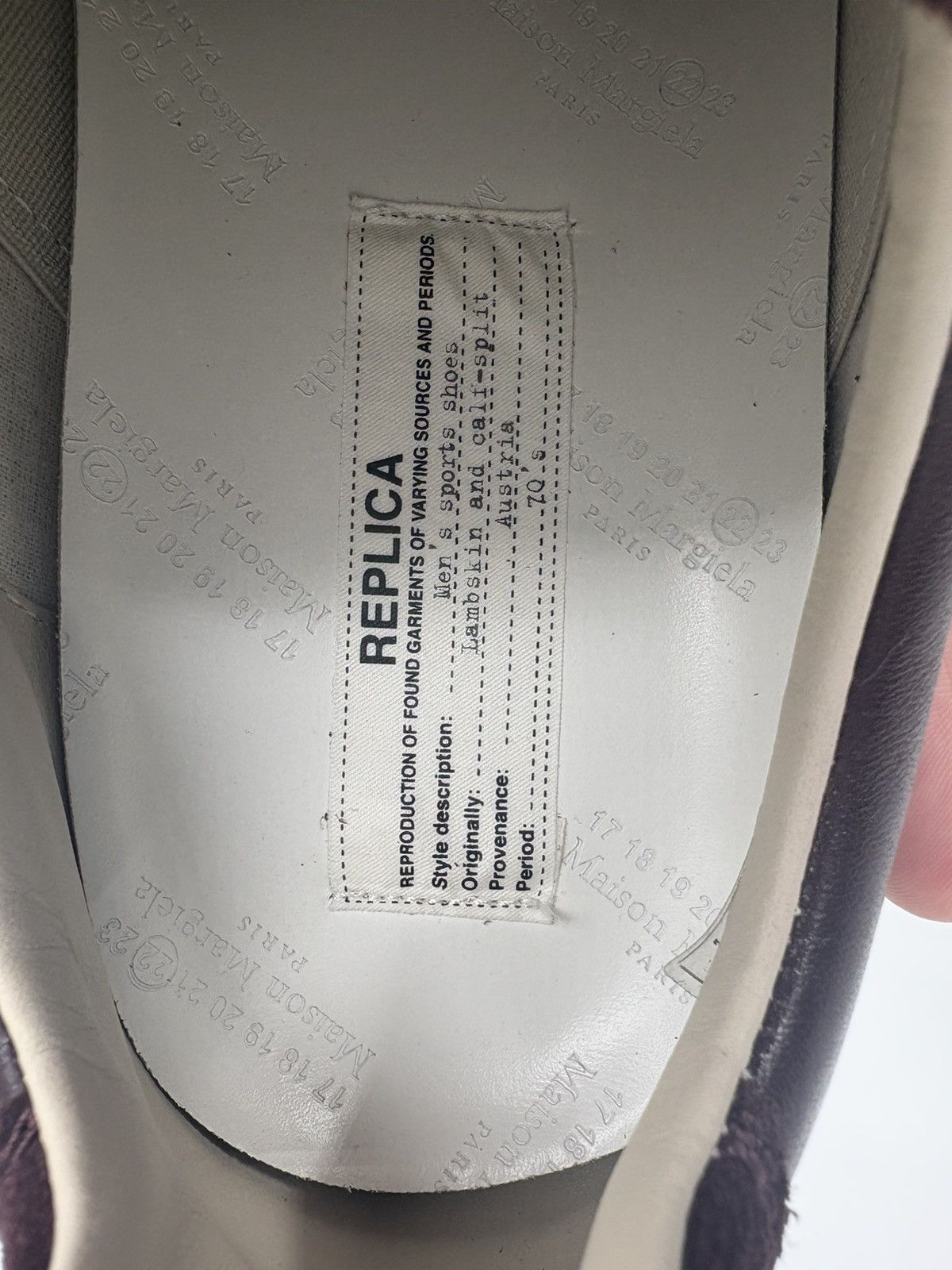 Maison Margiela Maison Margiela Replica GAT Sneaker Deep Red Size US 11.5 / EU 44-45 - 6 Thumbnail