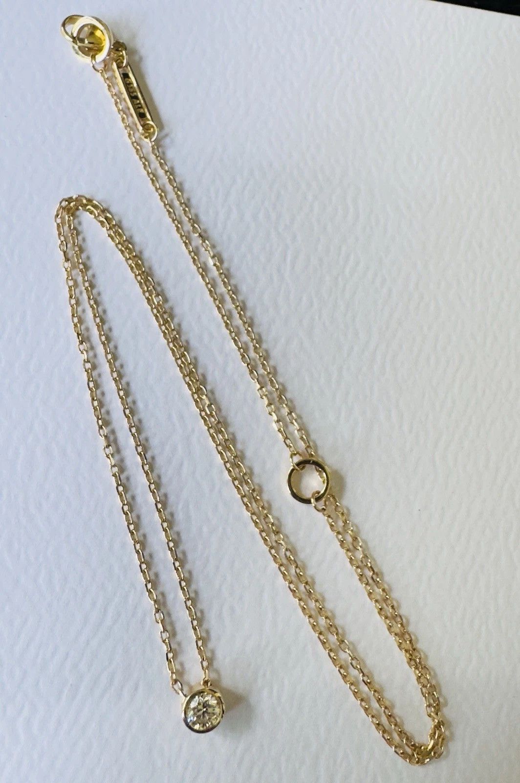 pandora Pandora 14K Gold Lab Diamond Necklace 0.15ct Bezel Pendant Size ONE SIZE - 9 Thumbnail