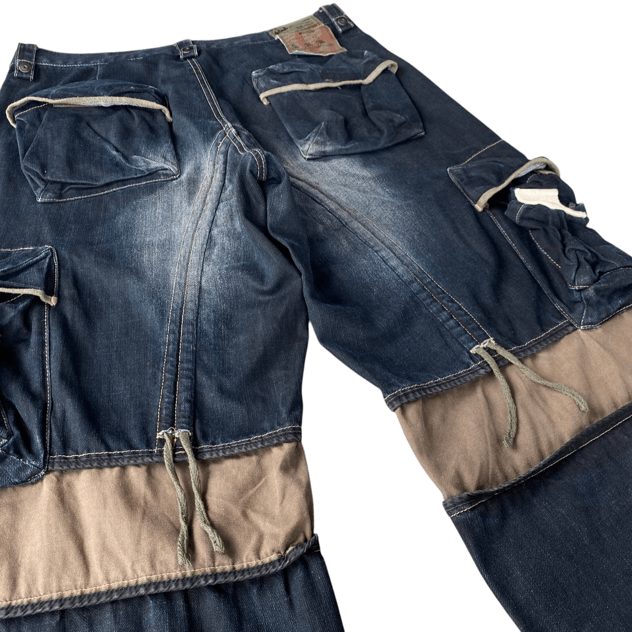 PPFM Rare Archival PPFM "Yellow Riot" Paratrooper Cargo Denim Size US 35 - 1 Thumbnail