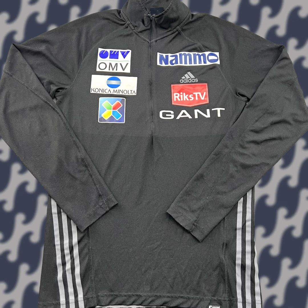 Adidas Adidas Norway Team Mens Ski Top Small 1/2 Zip Fleece Base Layer Black Sports Shirt Size US S / EU 44-46 / 1 - 1 Thumbnail