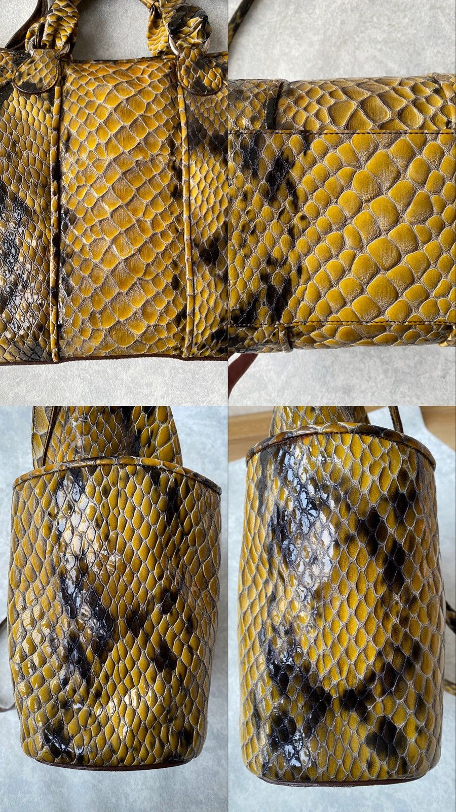Giorgio Armani Giorgio Armani Python Style Calfskin Shoulder Travel Bag Size ONE SIZE - 23 Thumbnail