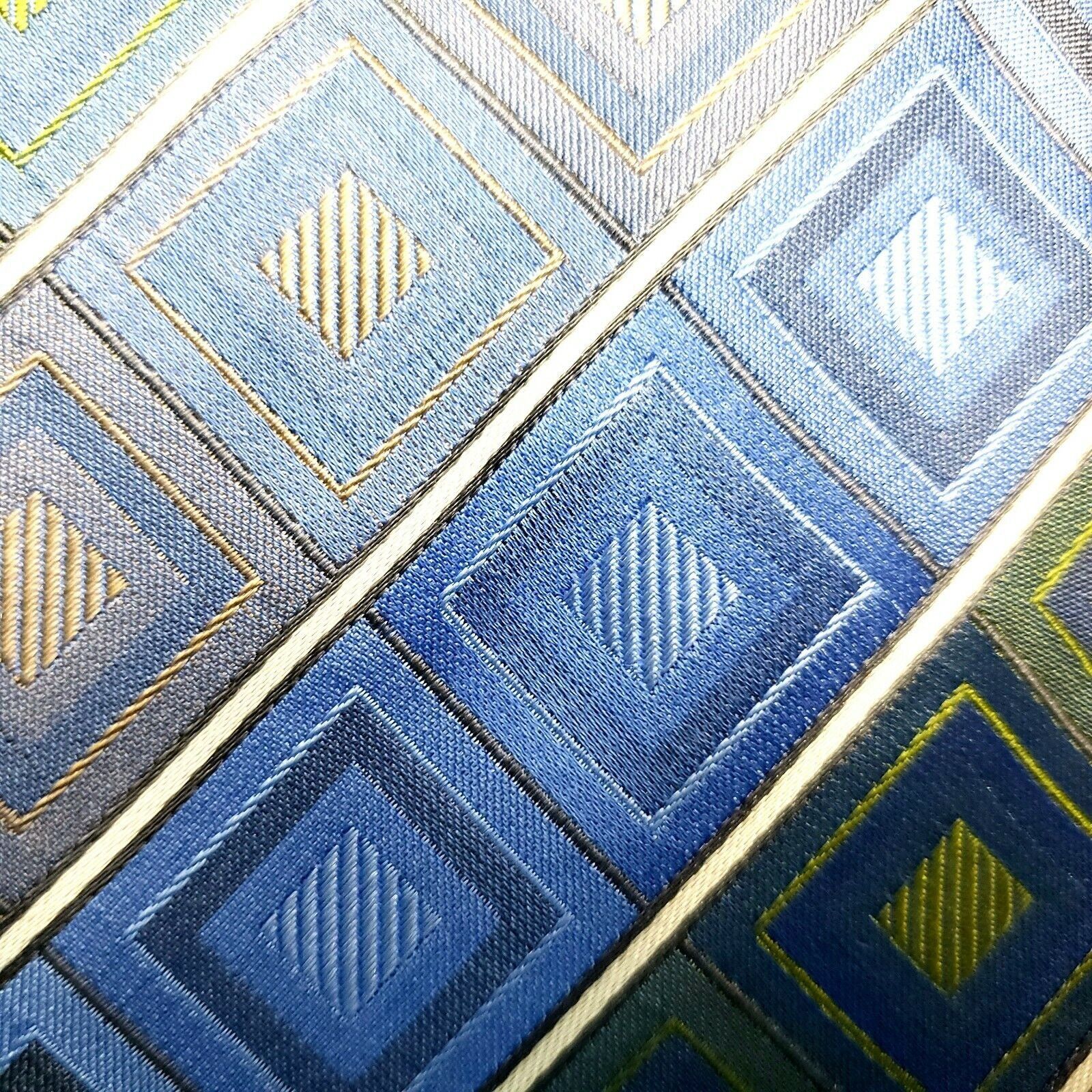 Joseph Abboud Joe Joseph Abboud Blue Woven Silk Tie Geometric Classic Size ONE SIZE - 2 Thumbnail