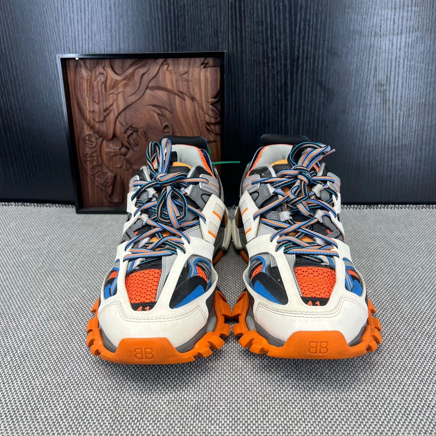 Balenciaga Balenciaga Track White Orange Blue 41 New Box Size US 8 / EU 41 - 6 Thumbnail