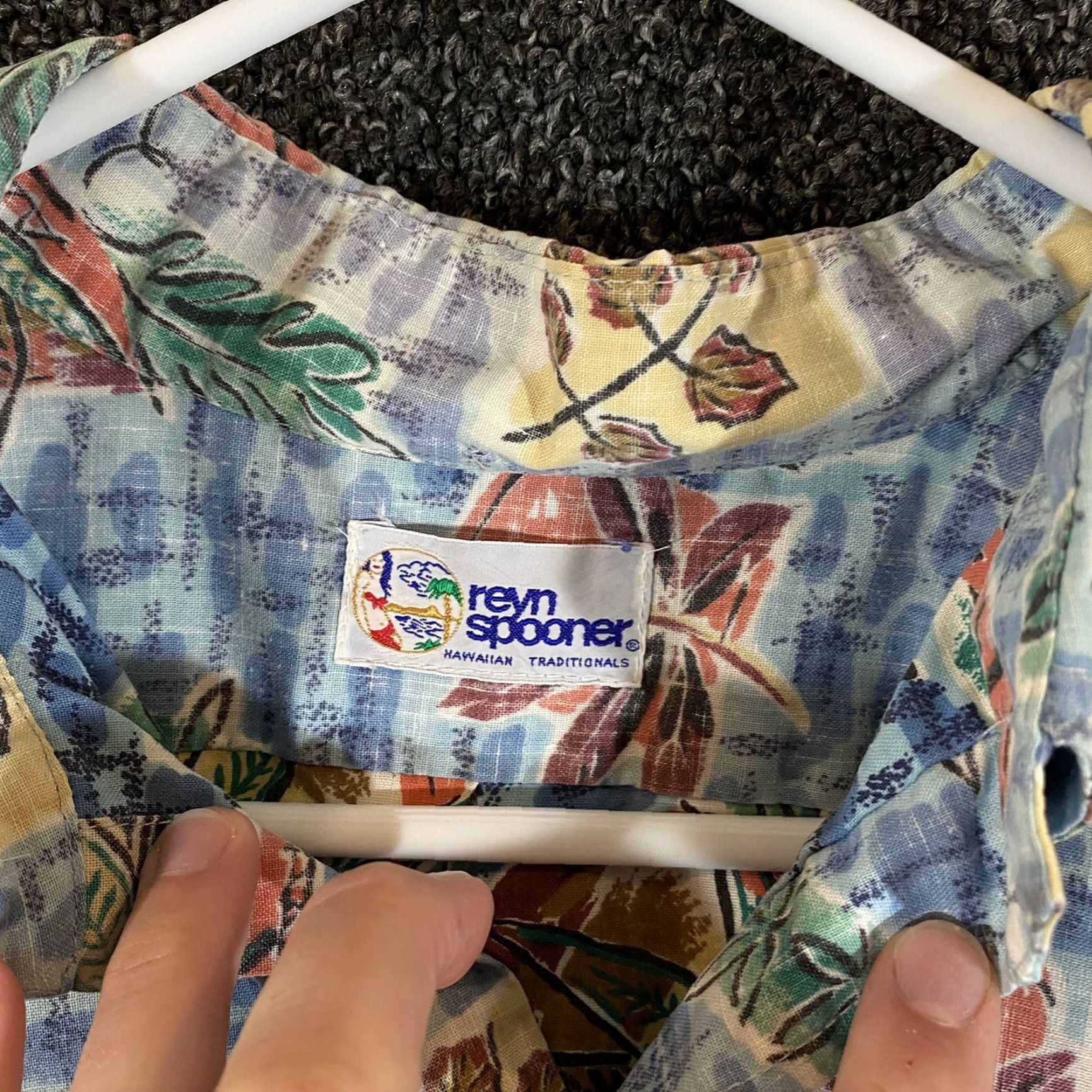 Reyn Spooner Reyn Spooner Mens XL Button-Down Hawaiian Shirt Blue Short Sleeve Floral Size US XL / EU 56 / 4 - 5 Thumbnail