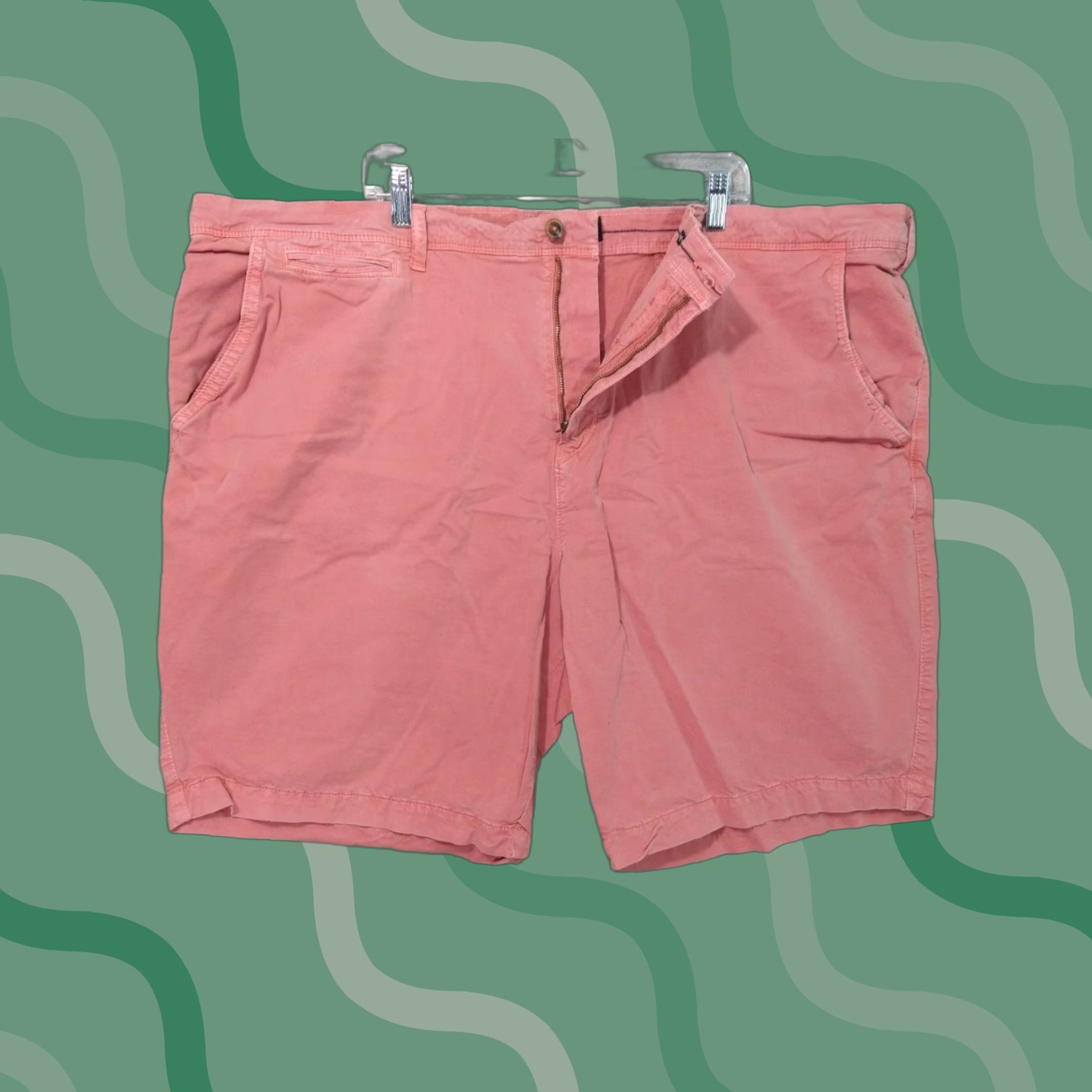 American Eagle Outfitters American Eagle Outfitters Shorts Mens 48 Pink Chino Cotton Stretch Slim Flat Front Inseam 10 in Casual Travel Vintage No Size US 32 / EU 48 - 1 Thumbnail