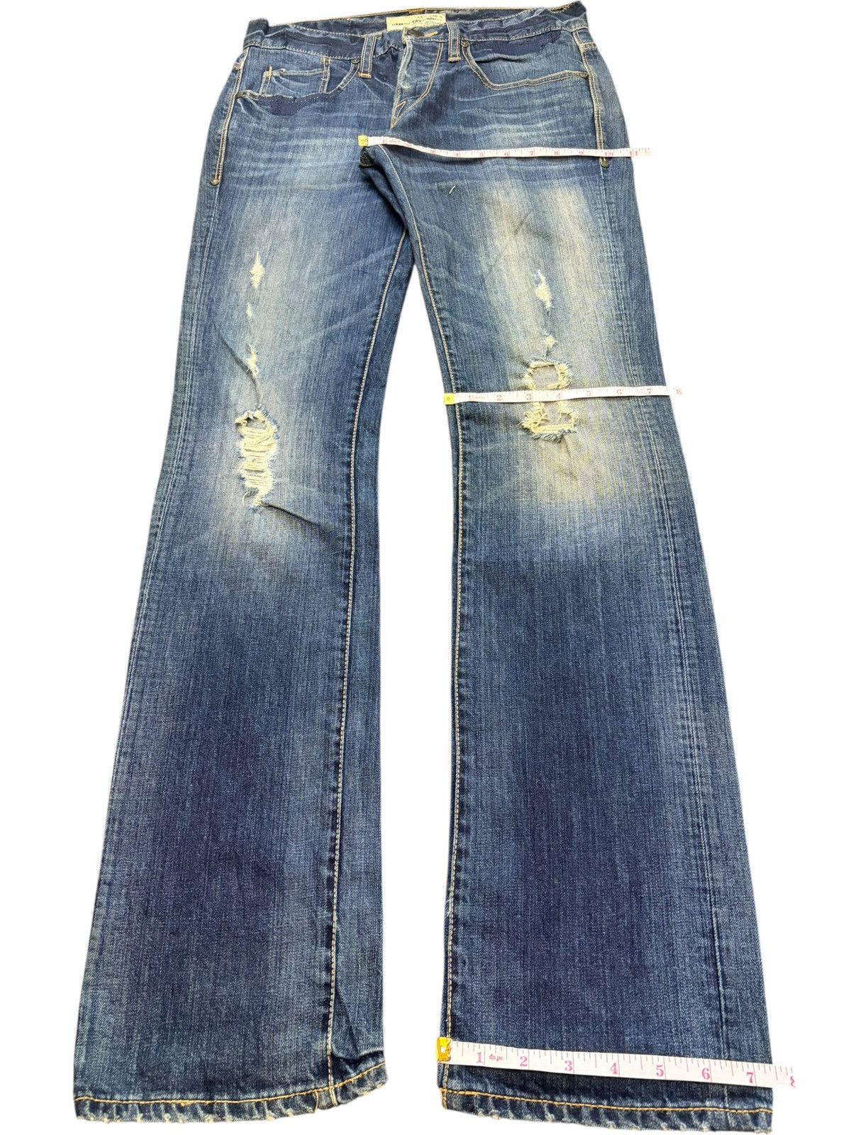 Jimmy Taverniti Vintage Jimmy Taverniti Faded Wash Distressed Jeans Size 31" - 8 Thumbnail