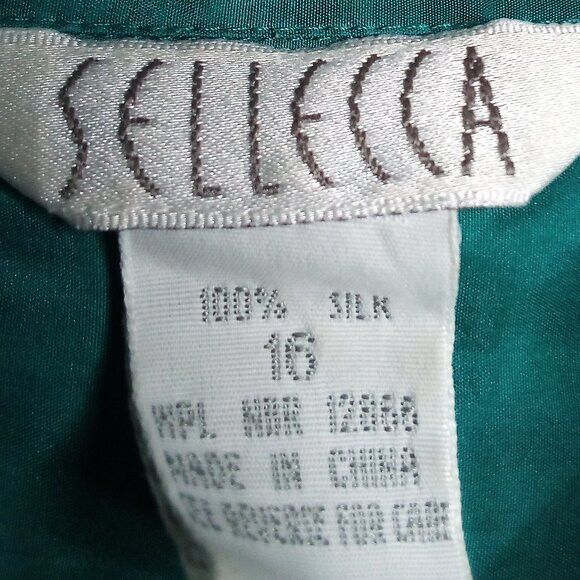 Vintage Vintage Selecca Silk Button Shirt Teal Size XXL / US 16-18 / IT 52-54 - 3 Thumbnail