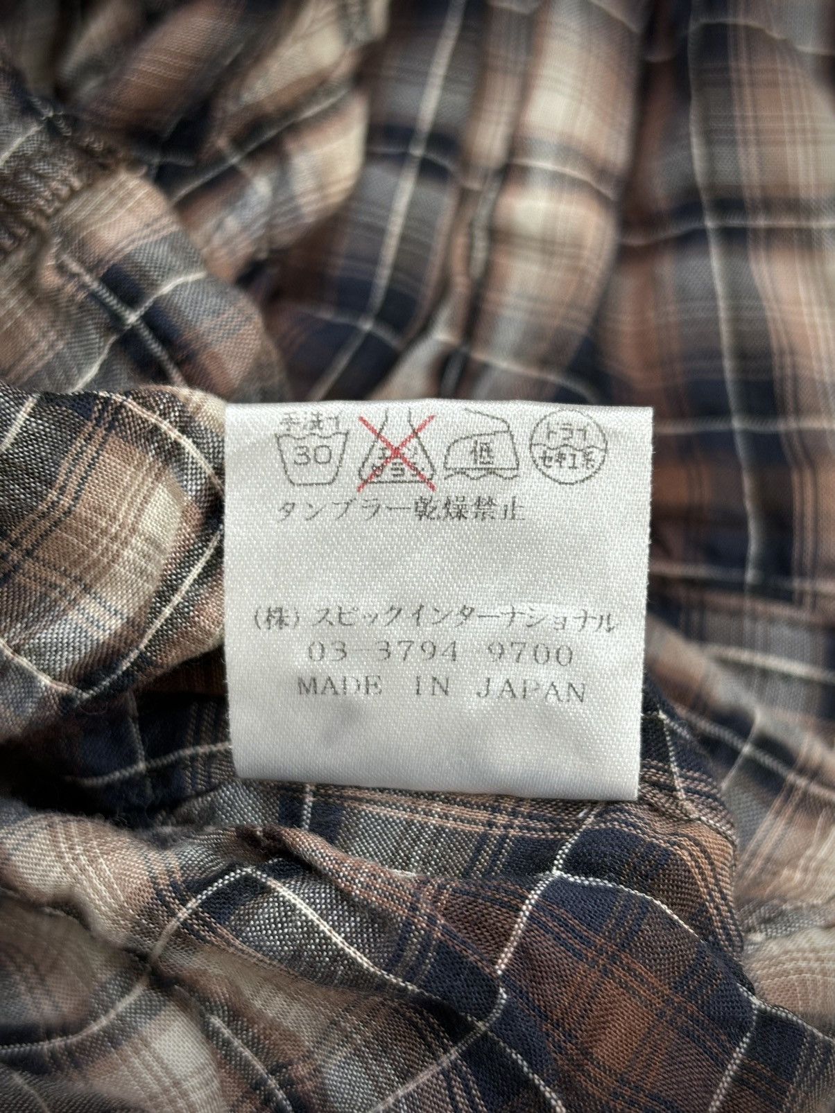 If Six Was Nine 2000’s Tornado Mart - Japanese Archive Plaid Wrinkle Shirt’s Size M / US 6-8 / IT 42-44 - 5 Thumbnail