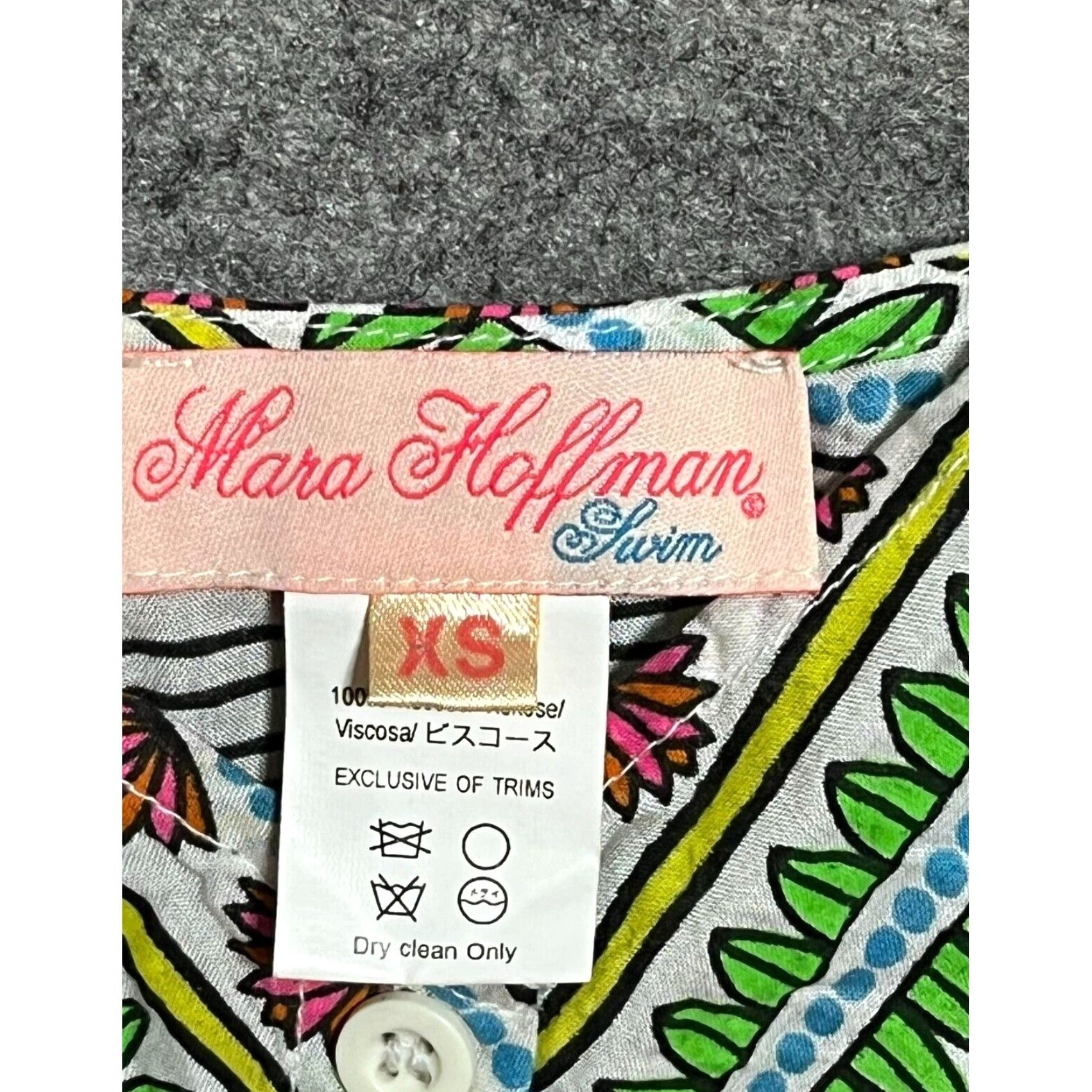 Mara Hoffman Mara Hoffman Romper Swim Cover Up XS Boho Chic Tribal Festival Resort Indie Y2K V-Neck Button Front Drawstring Wide-Leg Size 26" / US 2 / IT 38 - 4 Thumbnail