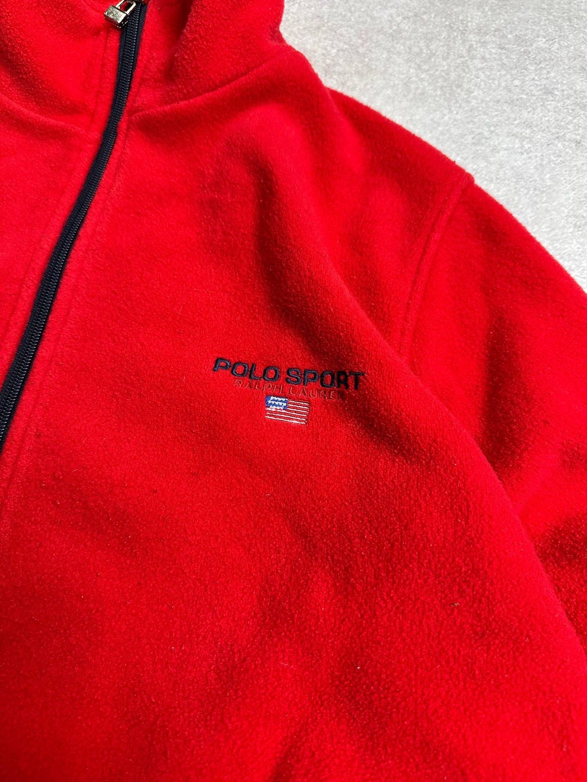Polo Ralph Lauren Vintage Polo Ralph Lauren Cotton Red Zip Track Jacket S Size US S / EU 44-46 / 1 - 3 Thumbnail