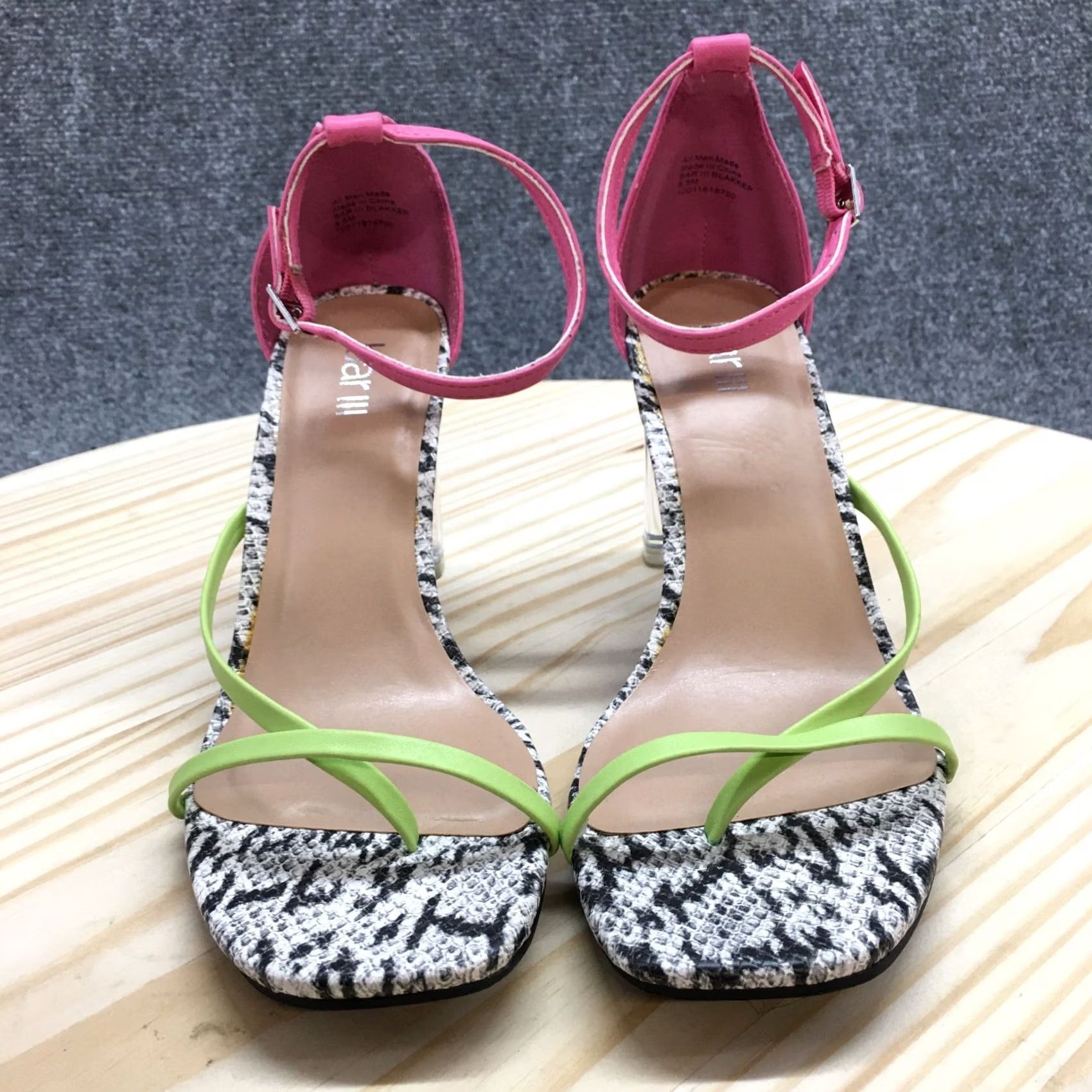 Bar III Bar III Dress Hels Womens 8.5M Blakke Ankle Strap Multicolor Faux Leather NEW Size M / US 6-8 / IT 42-44 - 4 Thumbnail