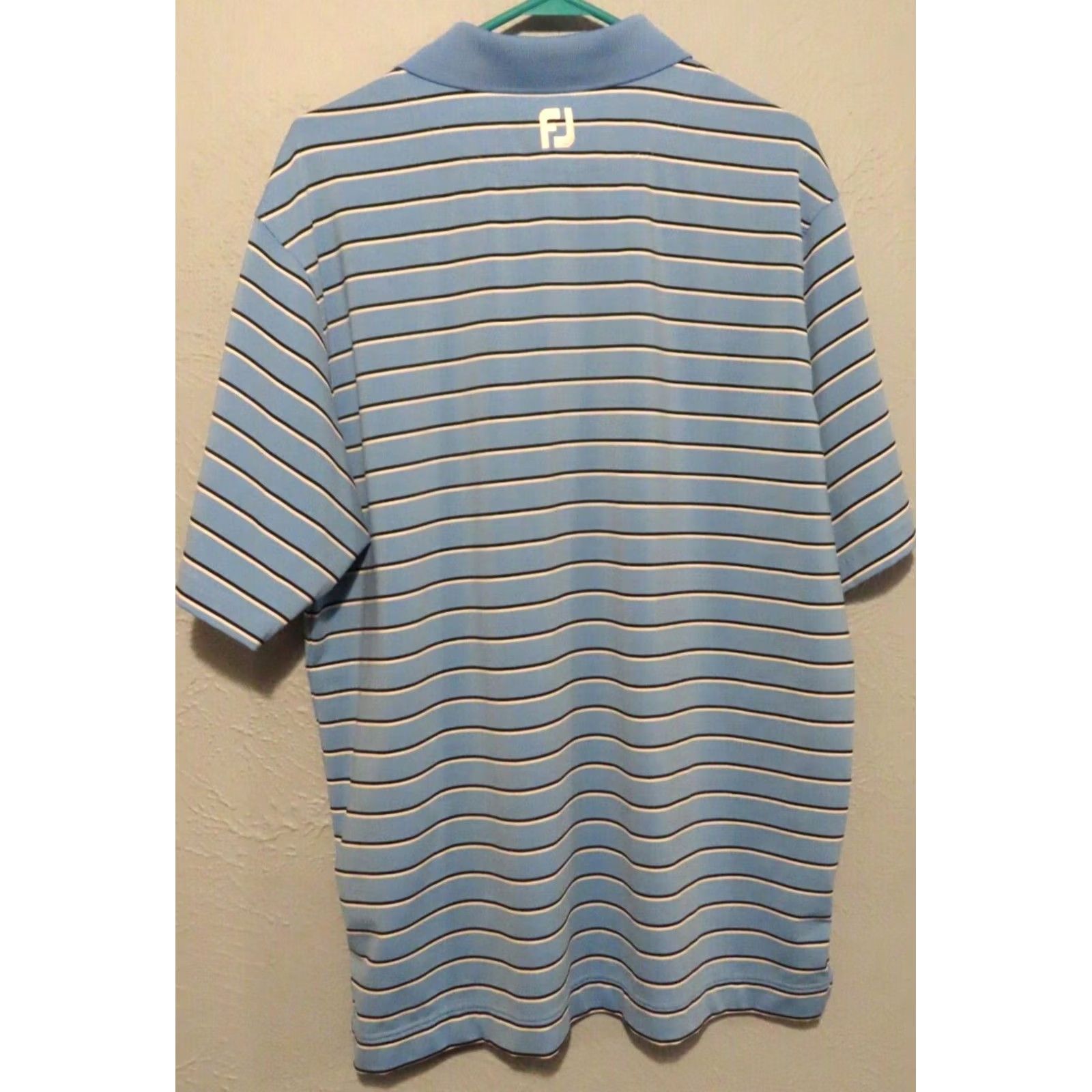 Footjoy FootJoy Polo Shirt Men's L Blue Striped Short Sleeve Golf Shirt Size US L / EU 52-54 / 3 - 5 Thumbnail