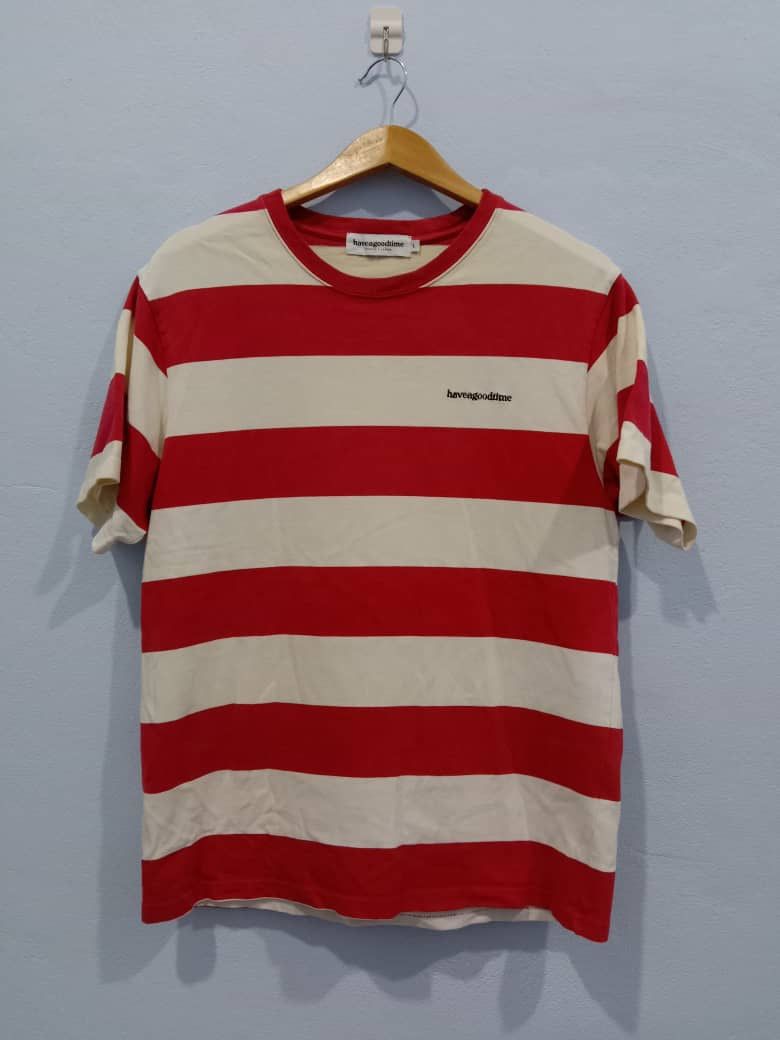 Have A Good Time HAVE A GOOD TIME TWO TONES STRIPES TEES LARGE SIZE Size US L / EU 52-54 / 3 - 1 Thumbnail