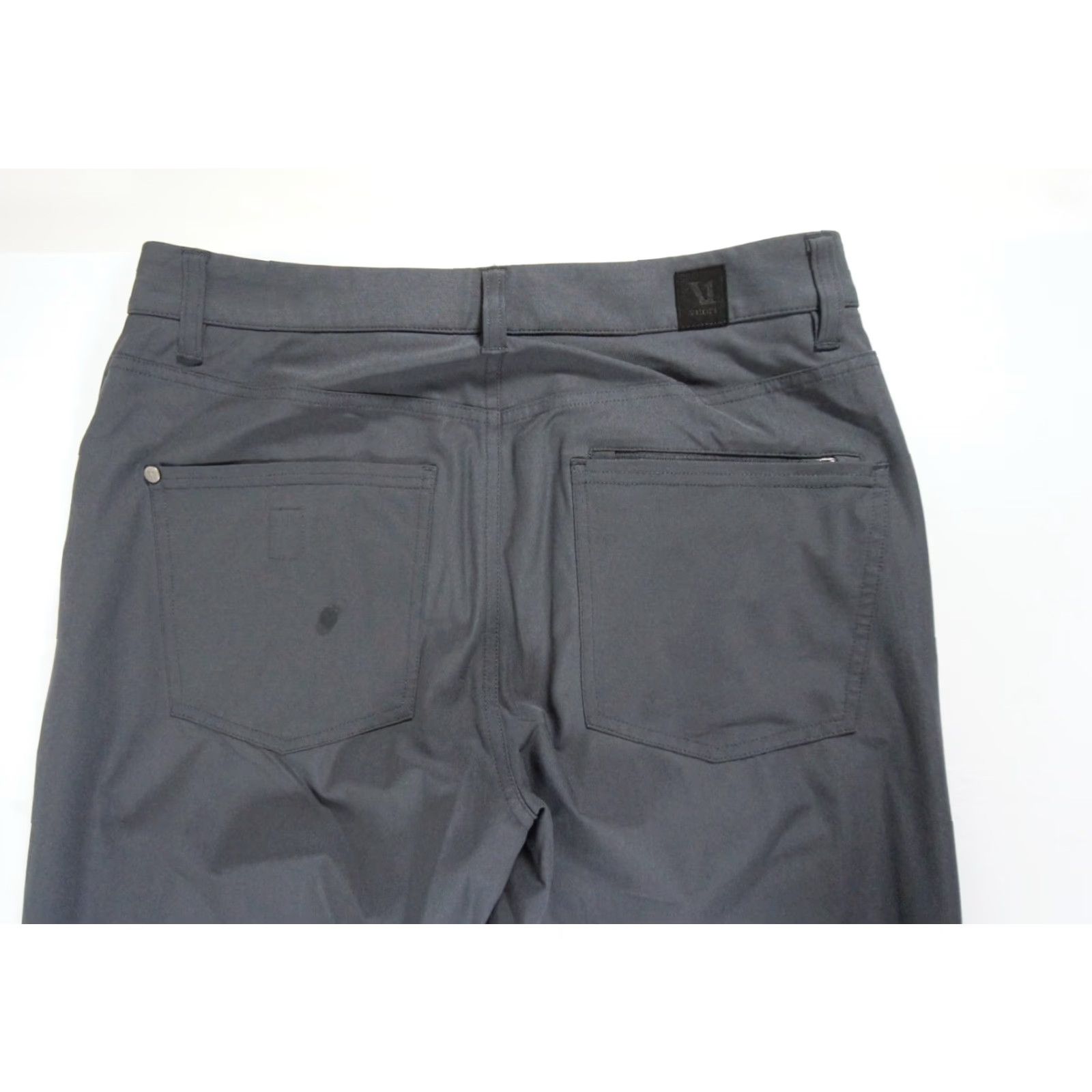 Vuori Vuori Mens Pants 30 Gray Chino Athletic Slim Fit Flat Front Tapered Outdoor Casual Dark Stains Noted Mens Size US 30 / EU 46 - 7 Thumbnail