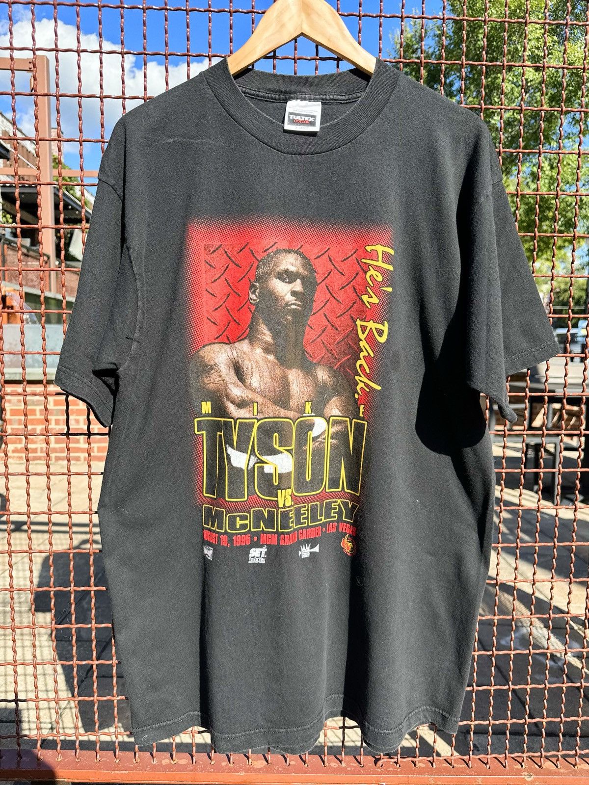 Vintage 90's Mike Tyson deals vs Mcneeley Fight Shirt Tultex XL