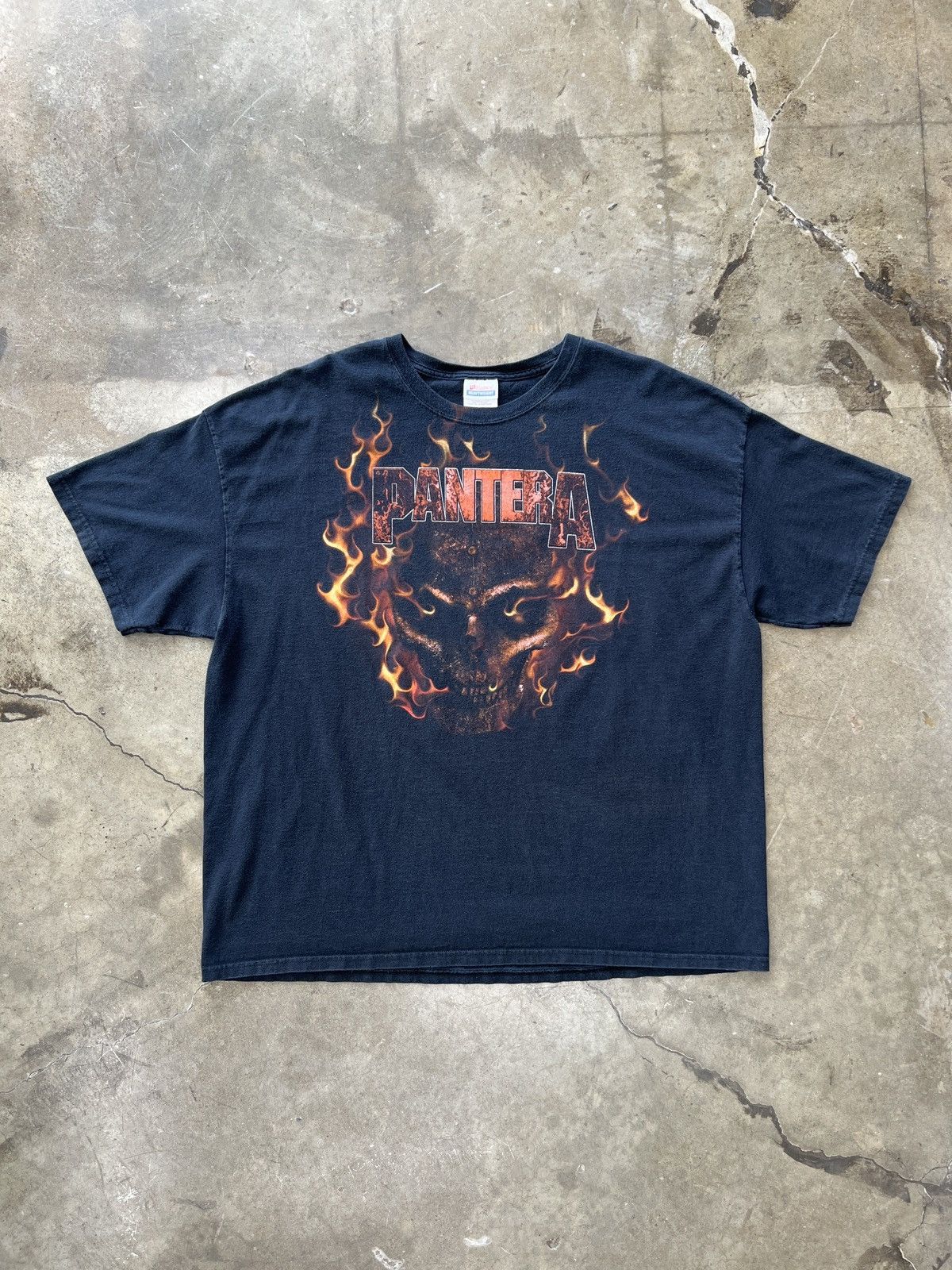 Band Tees × Vintage Vintage Pantera Cowboy From Hell Skull Flame Tee 2XL Size US XXL / EU 58 / 5 - 2 Thumbnail