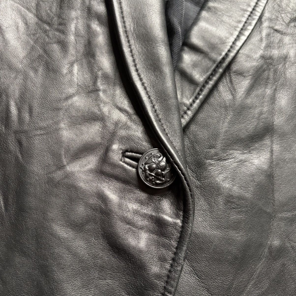 Balmain Balmain SS10 Military Patch Leather Blazer Jacket | Size 38 Size 38R - 5 Thumbnail
