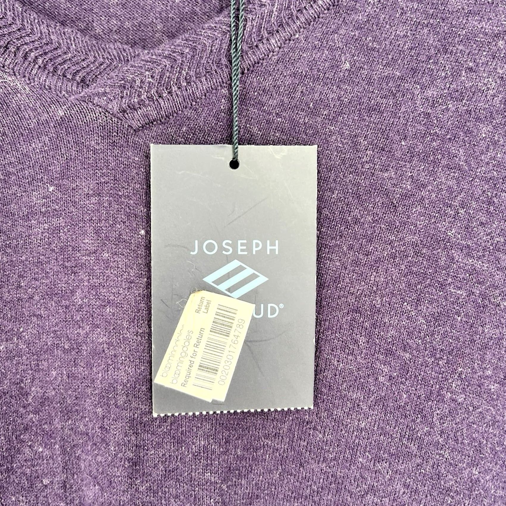 Joseph Abboud Joseph Abboud V-Neck Sweater, Silk Cotton Cashmere Blend, Purple, L, Men, Knit Pullover, Classic, Casual, Business, All Seasons, Hand Wash Only Size US L / EU 52-54 / 3 - 5 Thumbnail