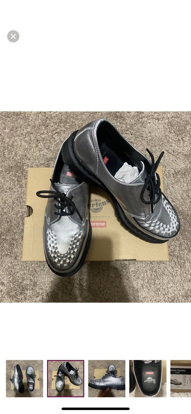 Dr. Martens × Supreme Supreme x Dr. Martens Ramsey Silver | Grailed
