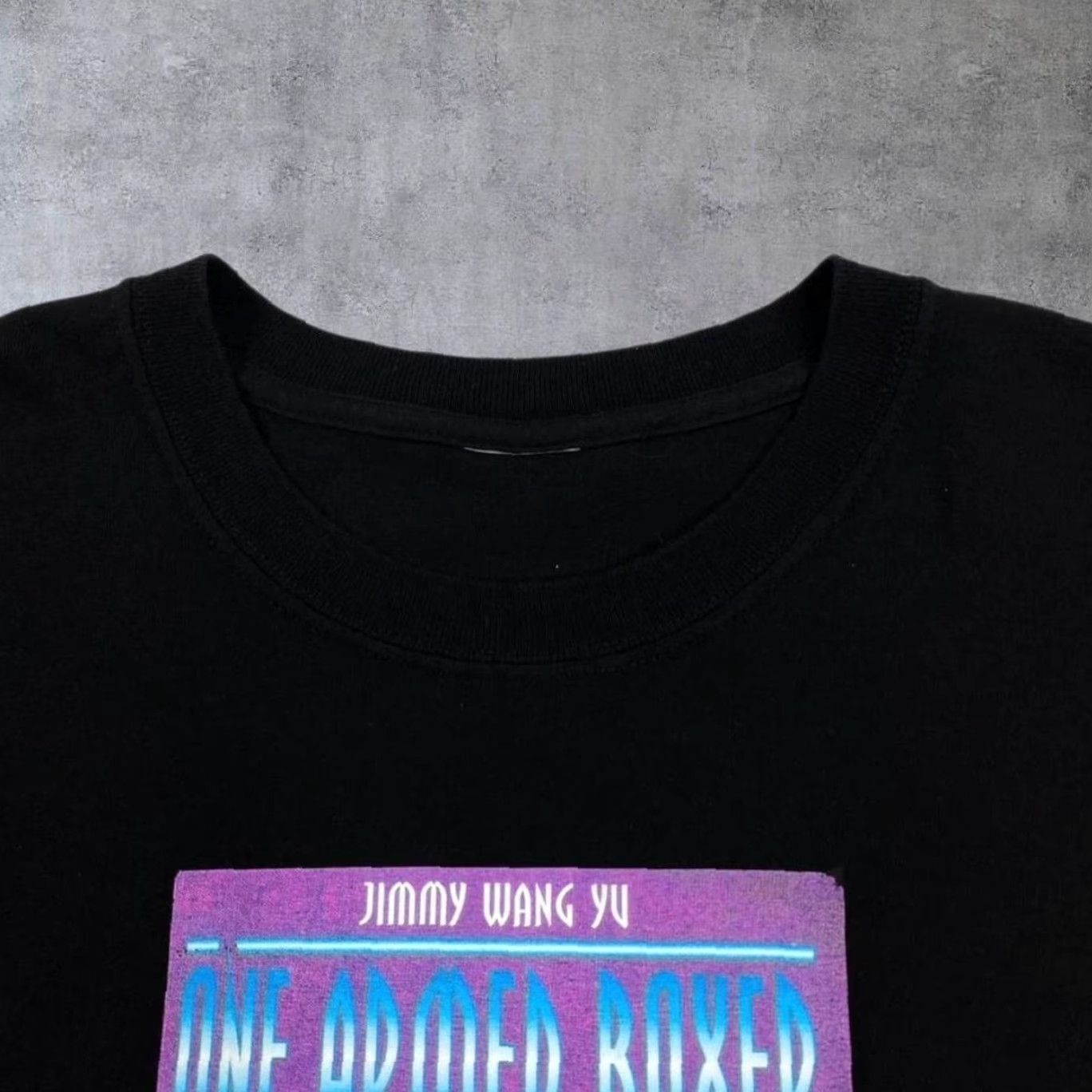 Vintage Early 00’s One Armed Boxer Jimmy Wang Yu Martial Arts Movie Graphic T-Shirt Large/Black Mens Short Sleeve Round Neck Cotton Tee Size US L / EU 52-54 / 3 - 3 Thumbnail