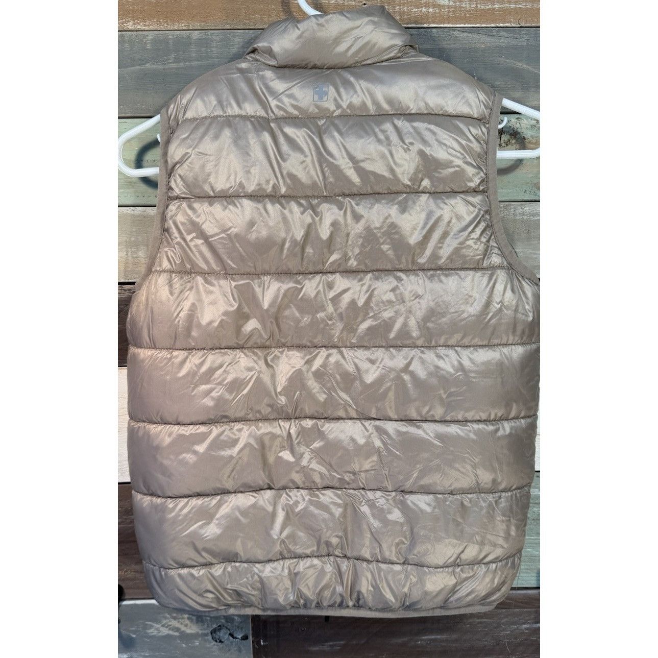 Other Swiss Tech Reversible Tan White Puffer Puffy Vest Girls Larg Size L / US 10 / IT 46 - 3 Thumbnail