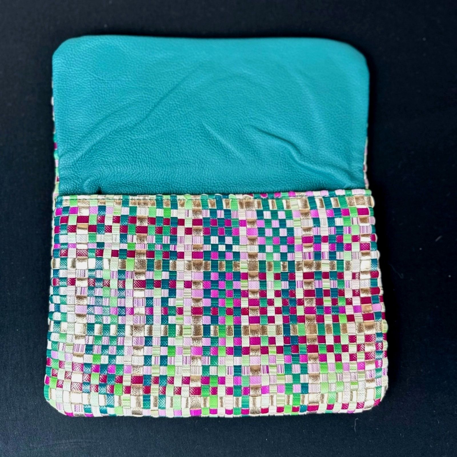 Other Deux Lux Woven Metallic Clutch Magnetic Closure Multi Size ONE SIZE - 8 Thumbnail