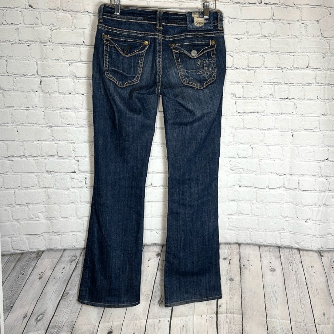 Denime Mek Denim USA San Diego Jeans W28 L34 Heavy Stitching Women Jeans Bootcut Blue USA Theme Size 28" / US 6 / IT 42 - 6 Thumbnail