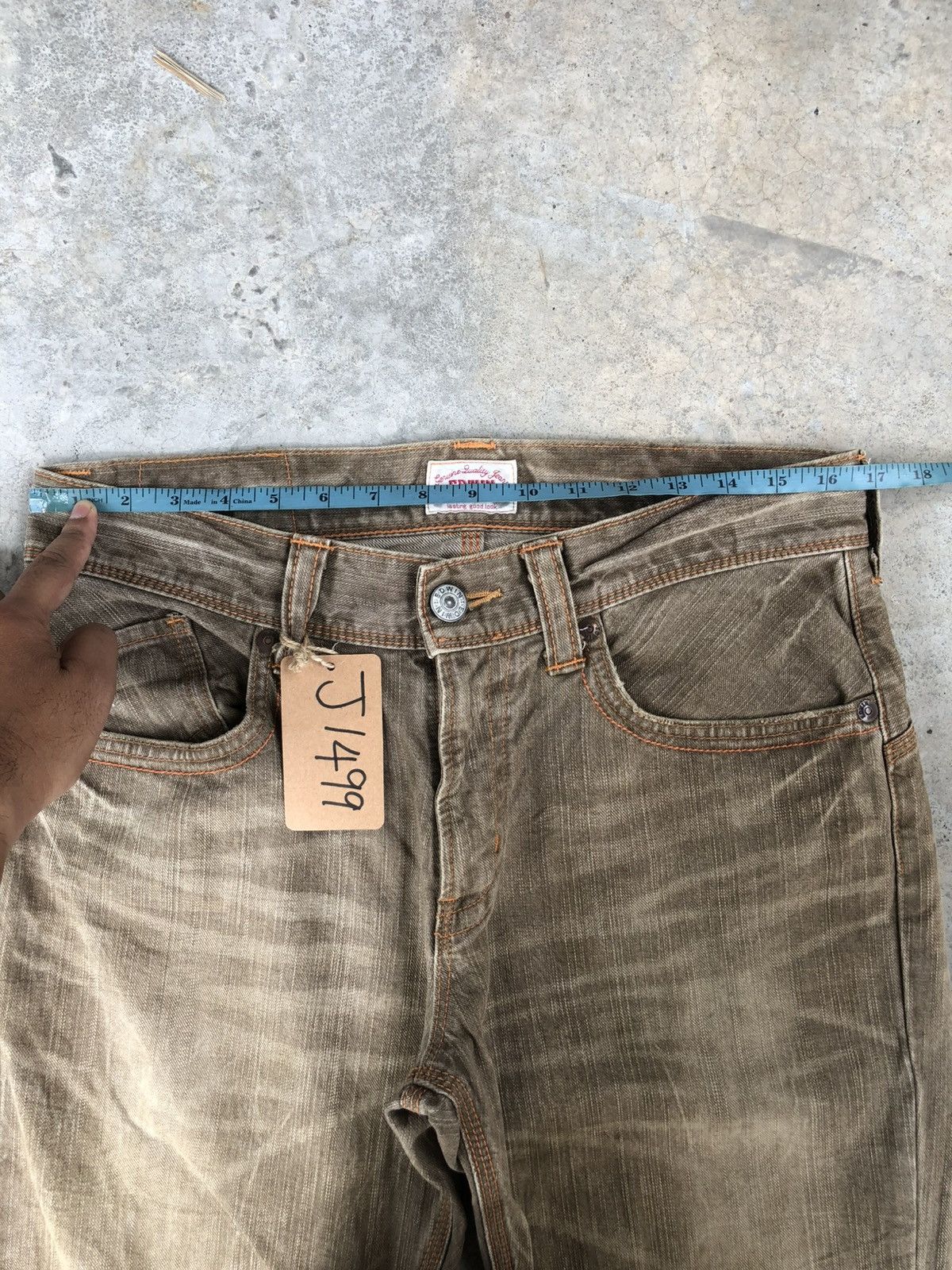 If Six Was Nine Japanese Edwin Exclusive Flared Jeans Distressed Bootcut Size US 33 - 22 Thumbnail