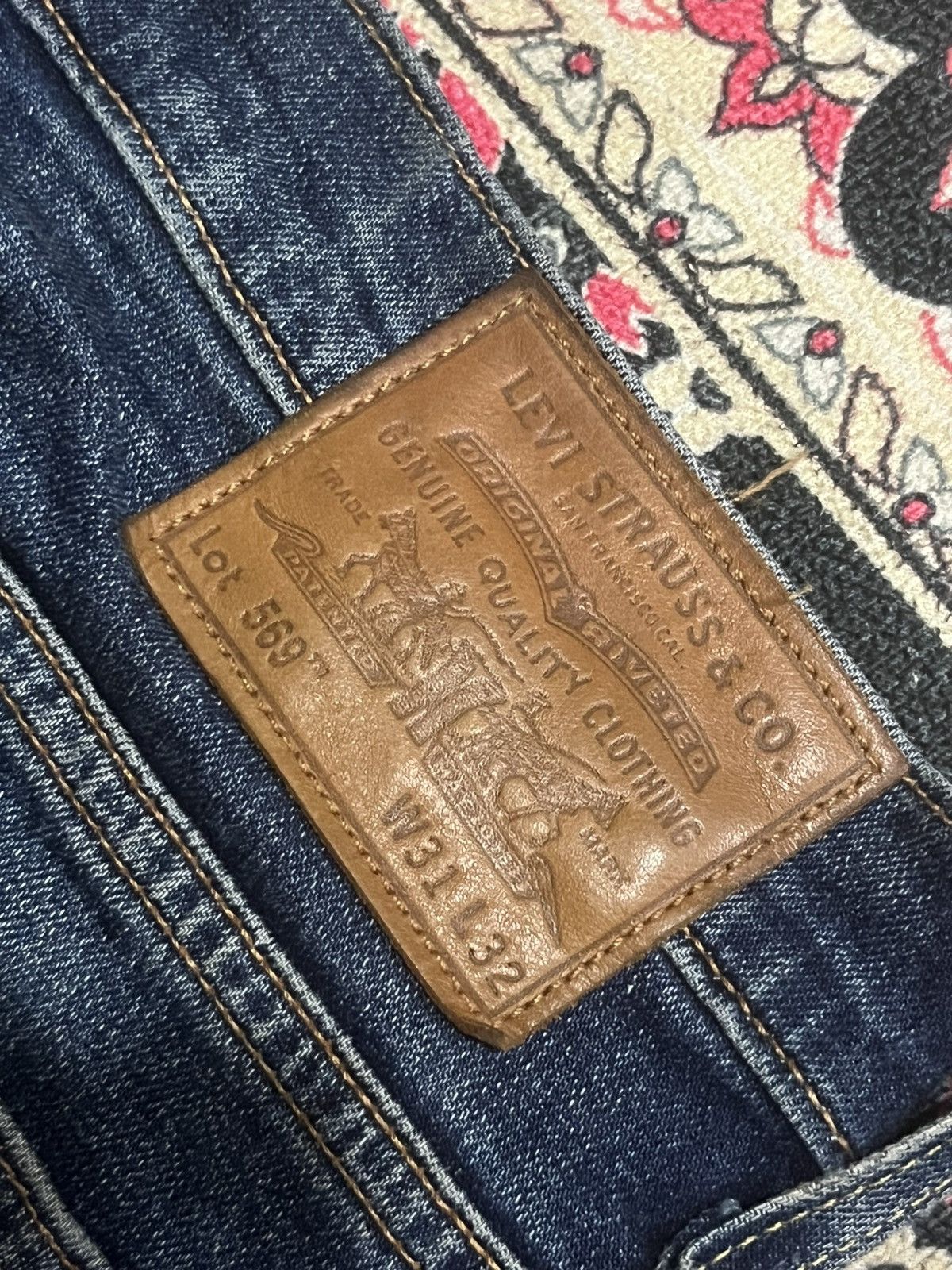 Levi's Vintage Levi’s 569 Big E Non Selvedge Blue Washed Jeans Size US 31 - 8 Thumbnail