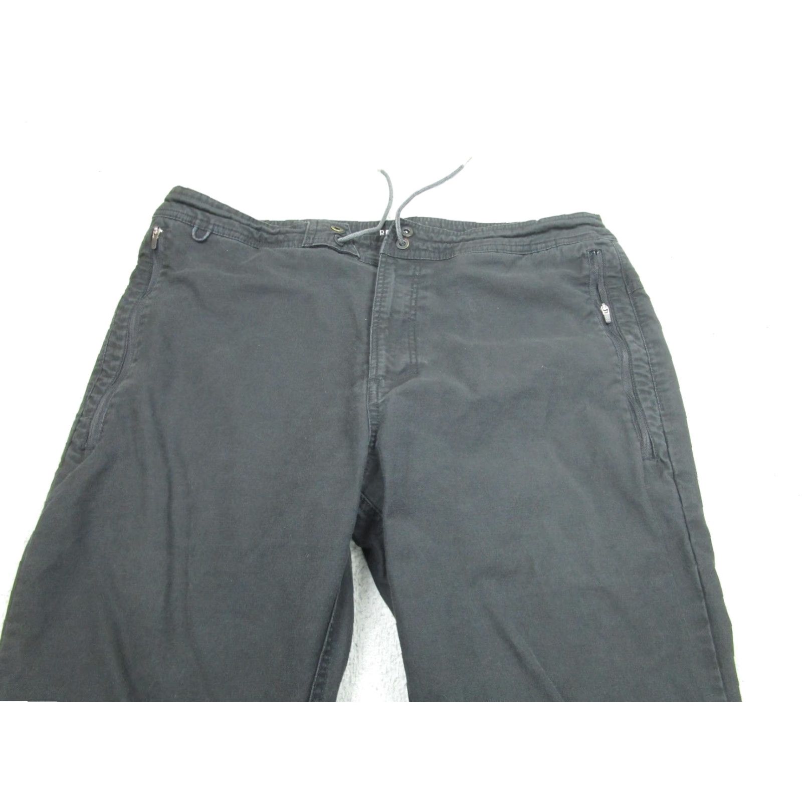 Roark Roark Pants Mens XL 34 Black Drawstring Zip Pockets Chino Straight 30 In Inseam Size US 34 / EU 50 - 2 Thumbnail