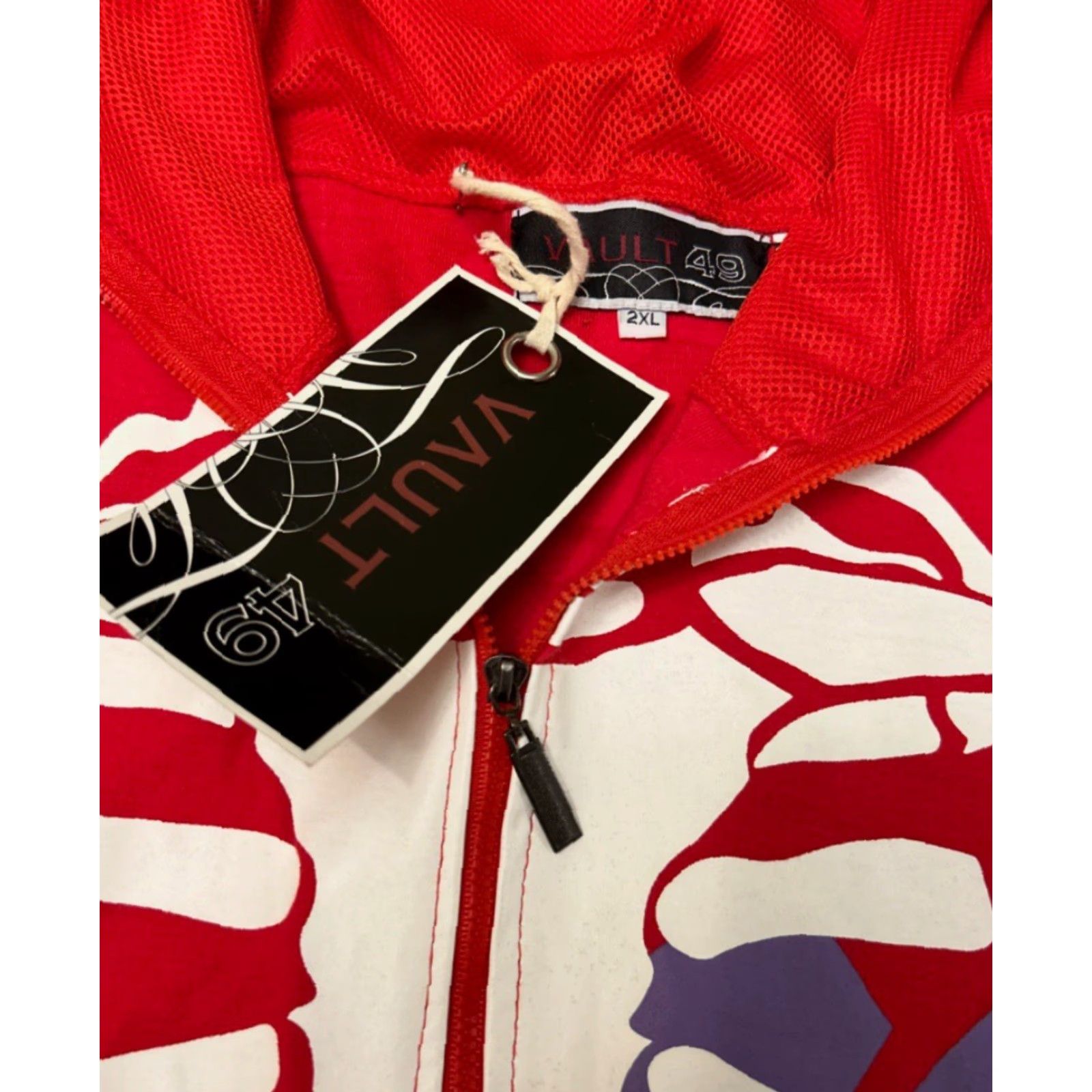 Vintage VINTAGE Vault 49 Y2K Skeleton Skull Dead Serious Style VTG Full Zip Hoodie 2XL NWT Red Mens Size US XXL / EU 58 / 5 - 4 Thumbnail