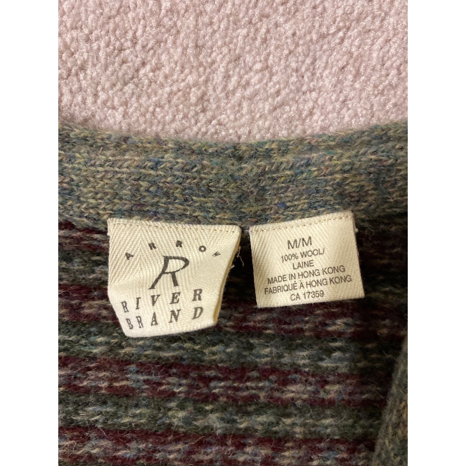Arrow 100% Wool River Arrow Vintage look Medium Cardigan Men Size US M / EU 48-50 / 2 - 3 Thumbnail