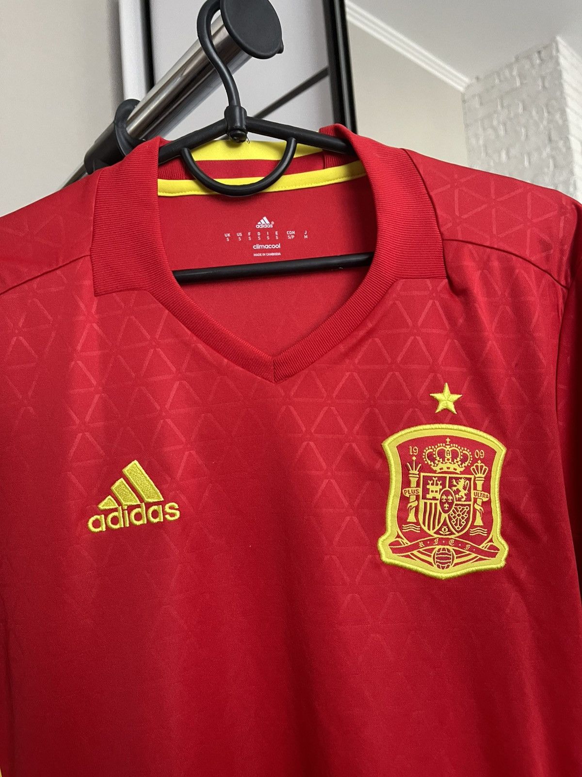 Adidas 2016/2017 Adidas Spain Euro Soccer Jersey T-Shirt Tee Size US S / EU 44-46 / 1 - 6 Thumbnail