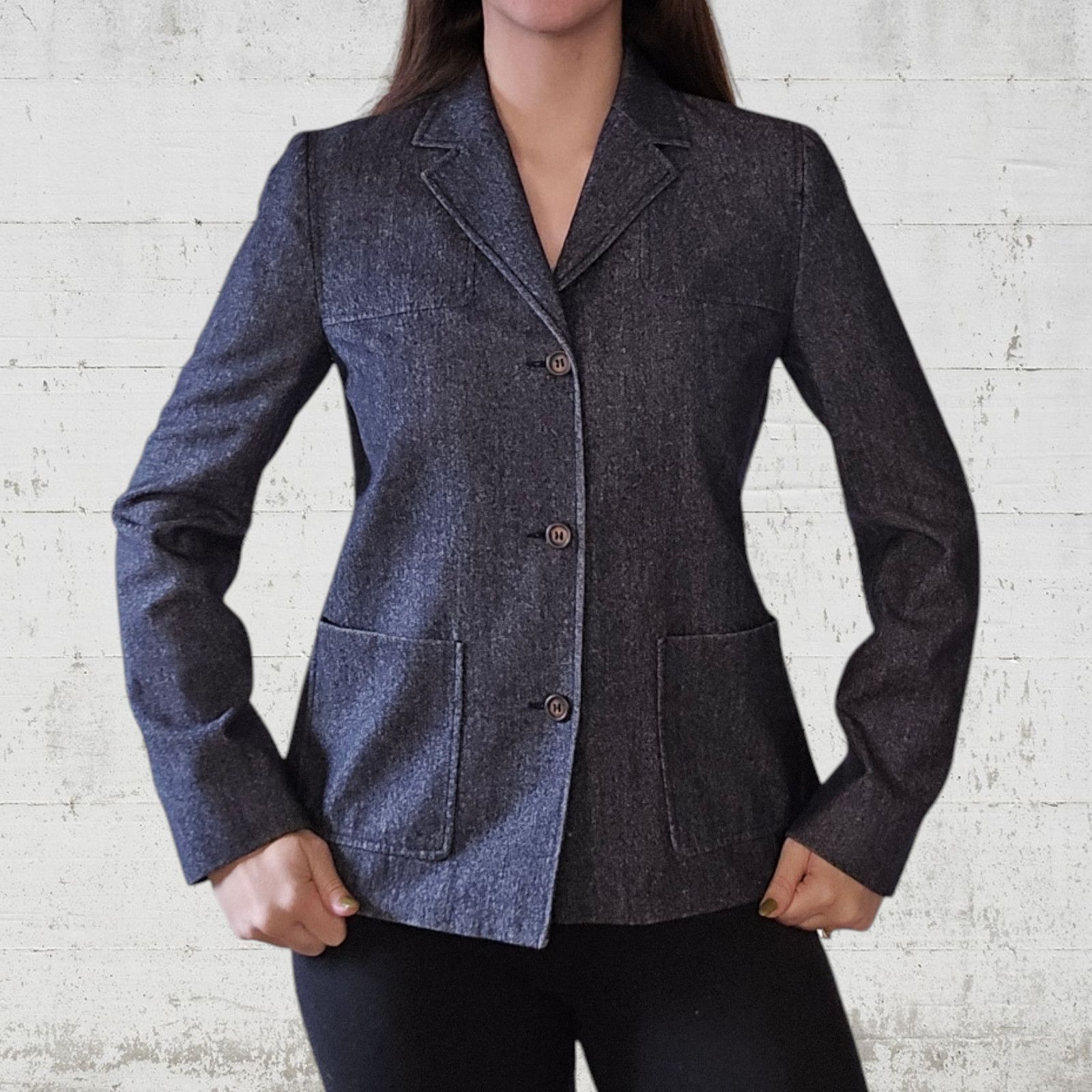 Michael Kors Vintage Michael Kors Navy Wool Jacket Size 8 Size M / US 6-8 / IT 42-44 - 10 Thumbnail